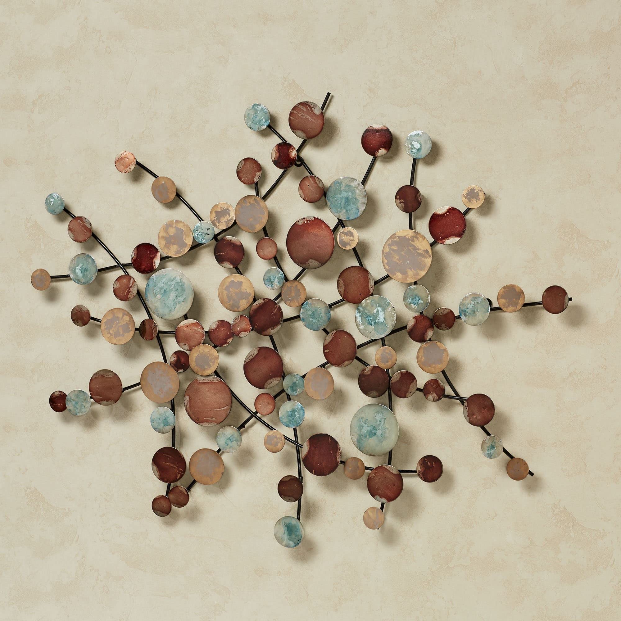 Touch of Class Circular Movement Large Metal Wall Art - Multi Earth - Circles, Discs Skills - Contemporary Decor for Living Room, Bedroom, Office - Horizontal, Vertical - Modern Abstract