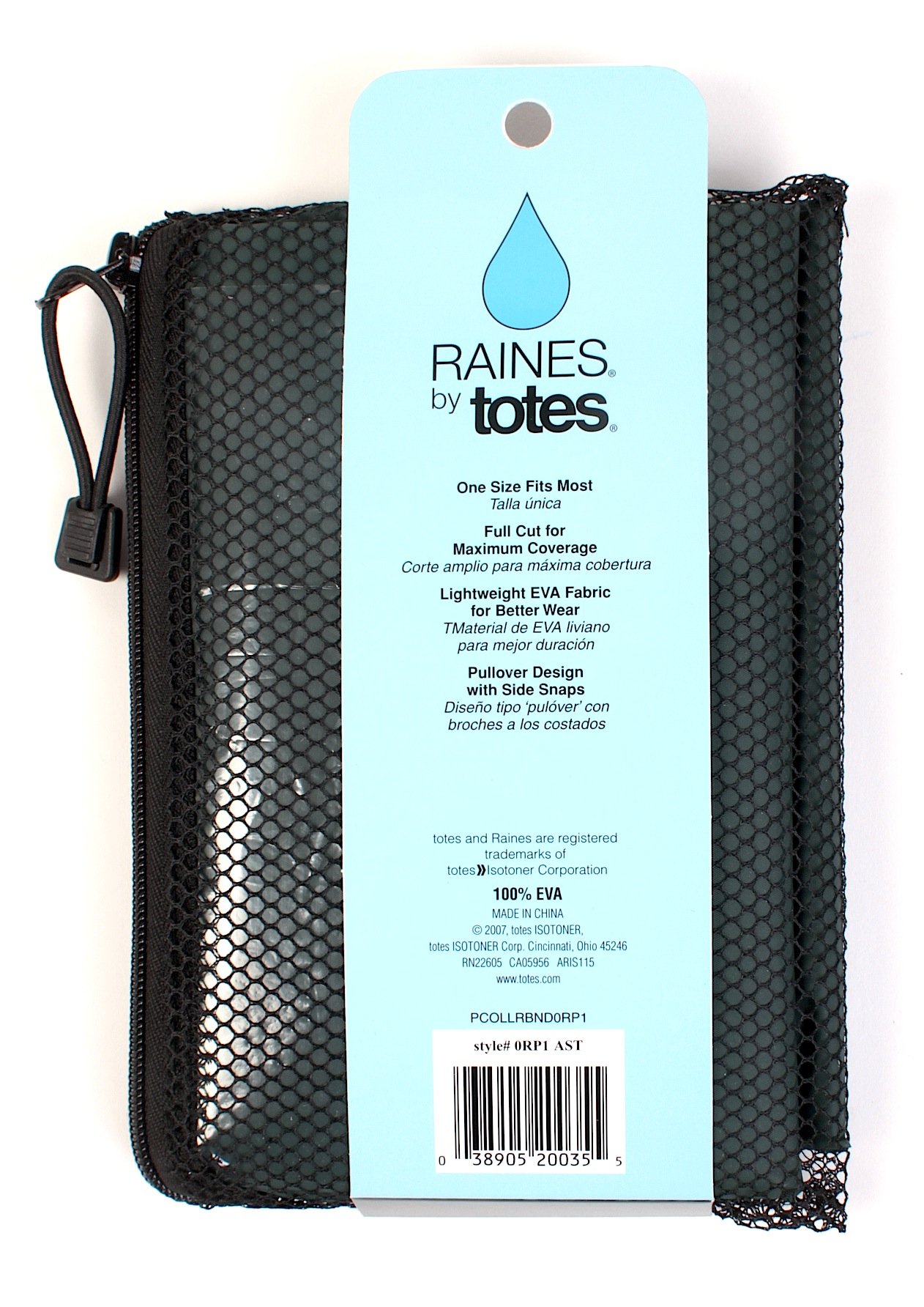 totes Rain Poncho Poncho de lluvia Hombre (Pack de 1)