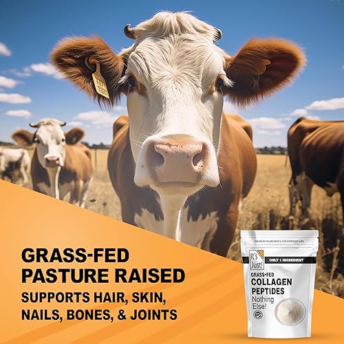 Vista 3 de It's Just! - Péptidos de colágeno (1.25 libras) Polvo de proteína de ganado alimentado con pasto, sin sabor, metales pesados probados por