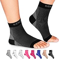 Vista 16 de NEWZILL calcetines de fascitis plantar con soporte de arco, manga de compresión de cuidado de pies 24/7, alivia la hinchazón y espolones de talón
