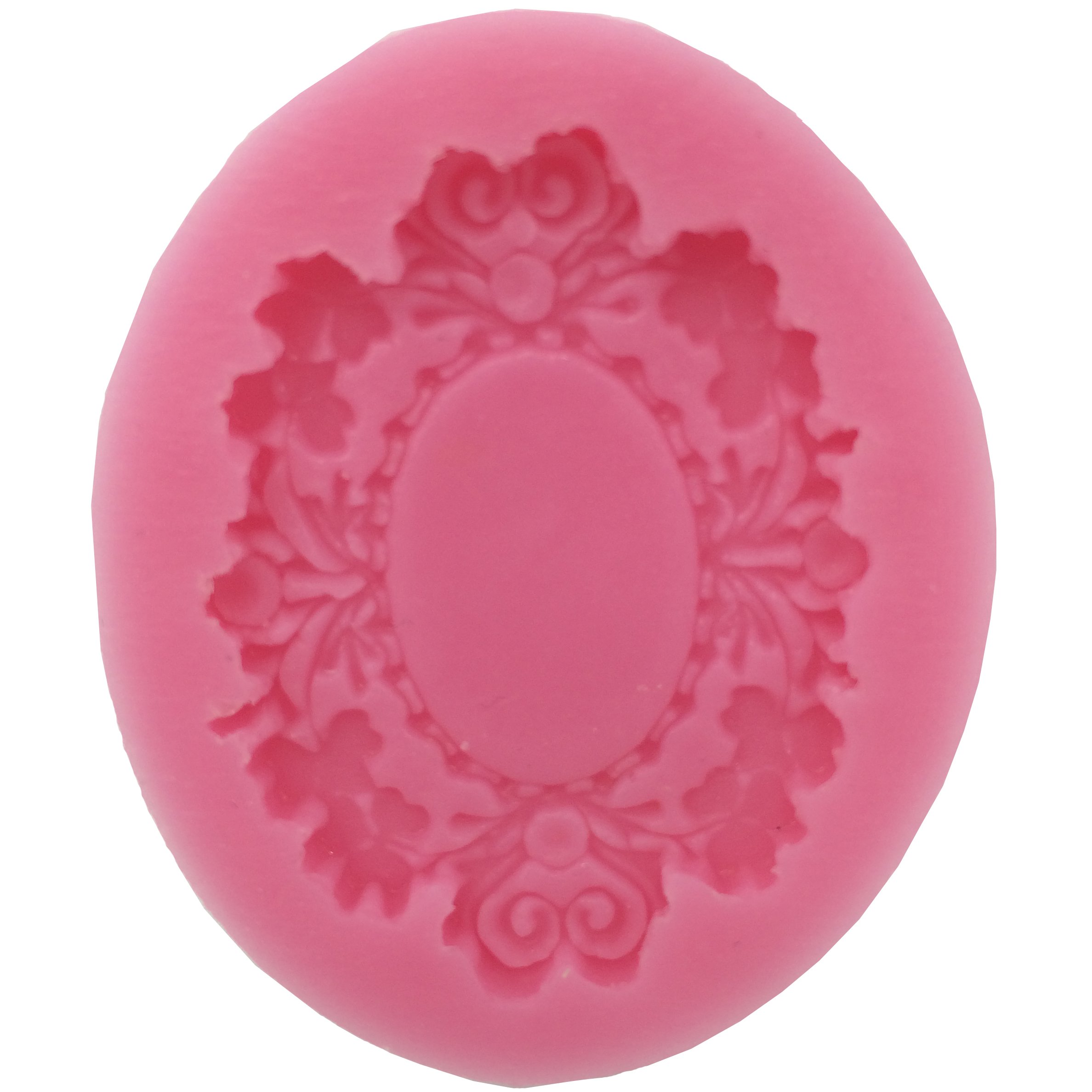 Funshowcase Sugarcraft Cameo Oval Frame Candy Silicone Mold for Fondant Cake Decoration, Cupcake Topper, Polymer Clay, Crafting, Resin Epoxy, Jewelry Making