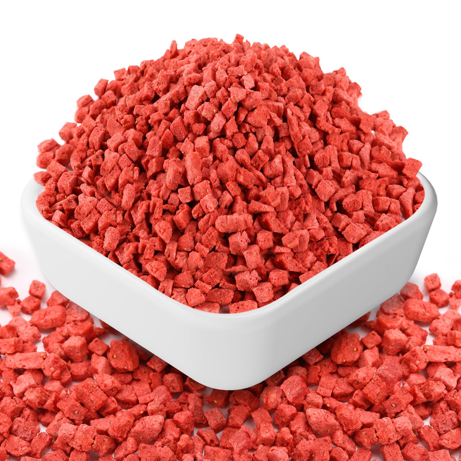 Freeze Dried Strawberries Diced 16oz / 454g No Sugar Added Vegan & Gluten-Free - Instant Bulk Fruit for Camping Baking Smoothies Survival Emergency Food
