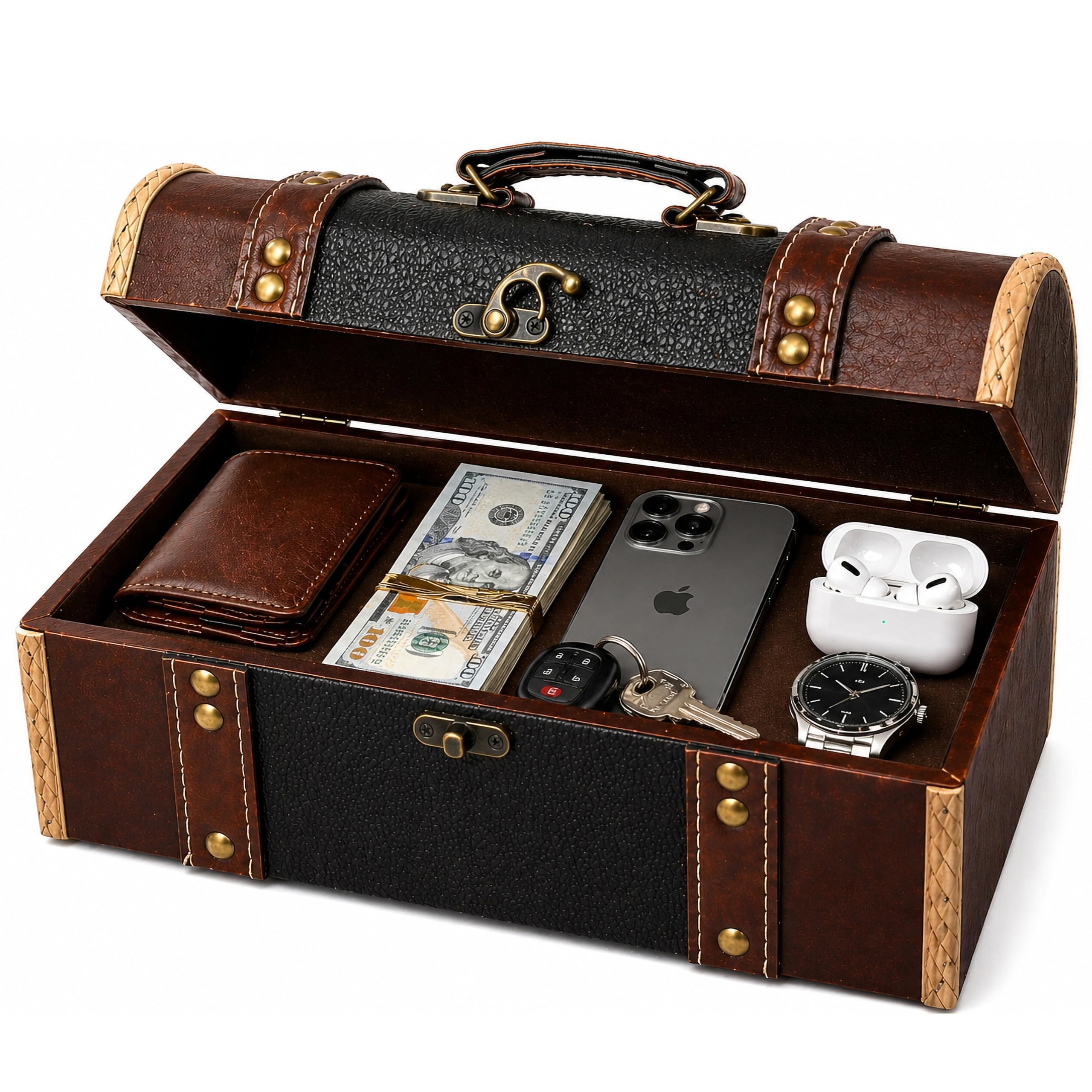 Amazon.com: Vintage Inspired Decorative Wooden Treasure Chest and