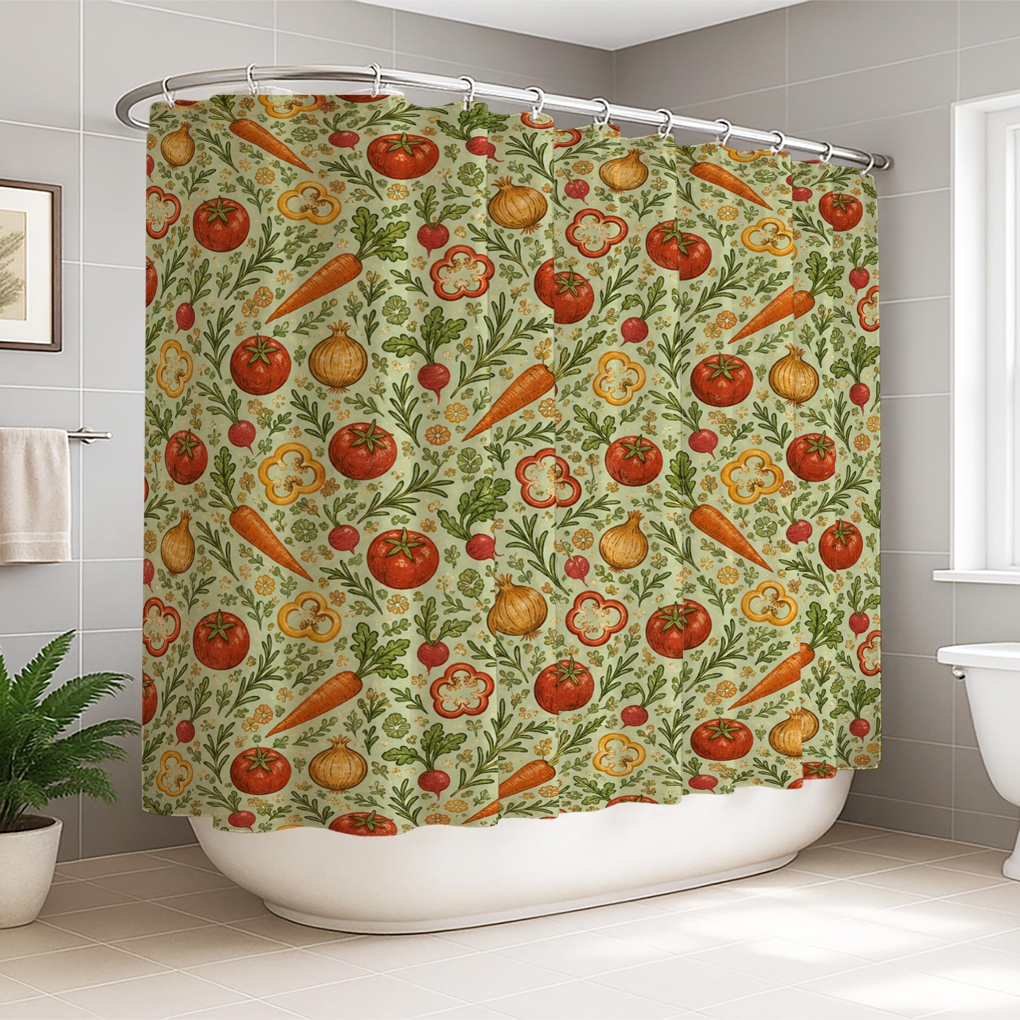 Rideau de douche extra large anti-éclaboussures en toile lavable pour grande baignoire