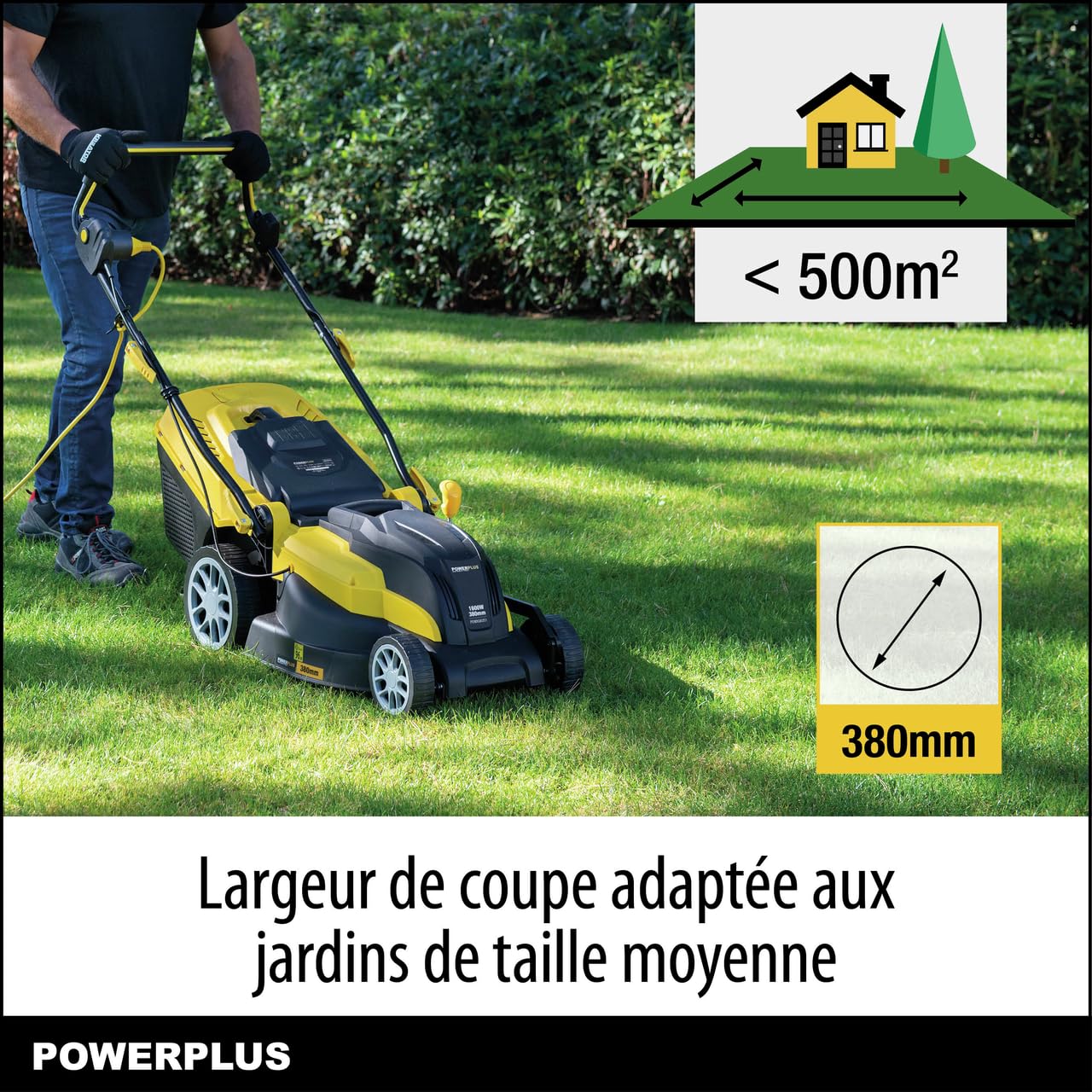 POWERPLUS POWXG6251 - Cortacésped 1600w 380mm