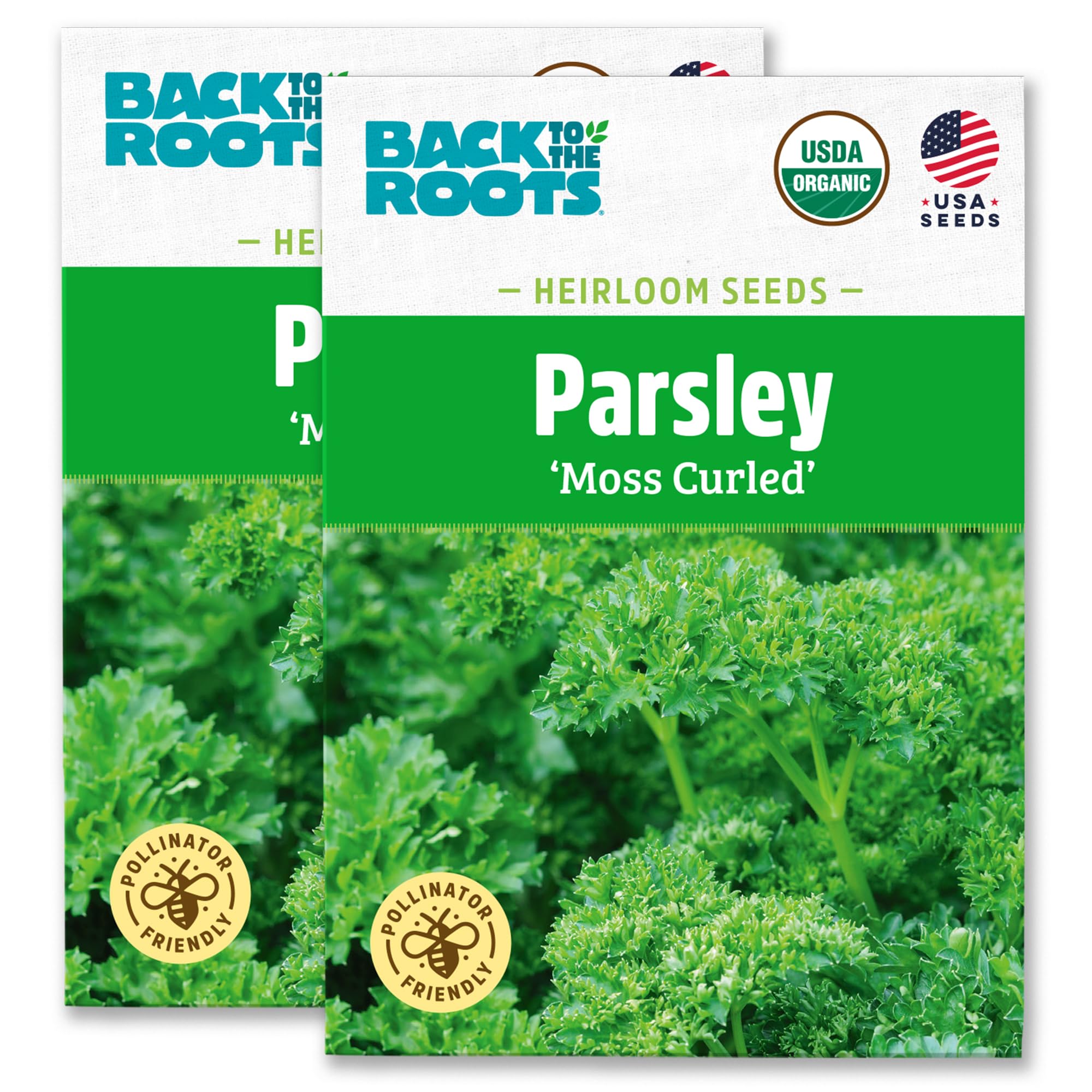 Back to The Roots 100% Organic Heirloom Seeds - Parsley Value Pack (840mg Total)
