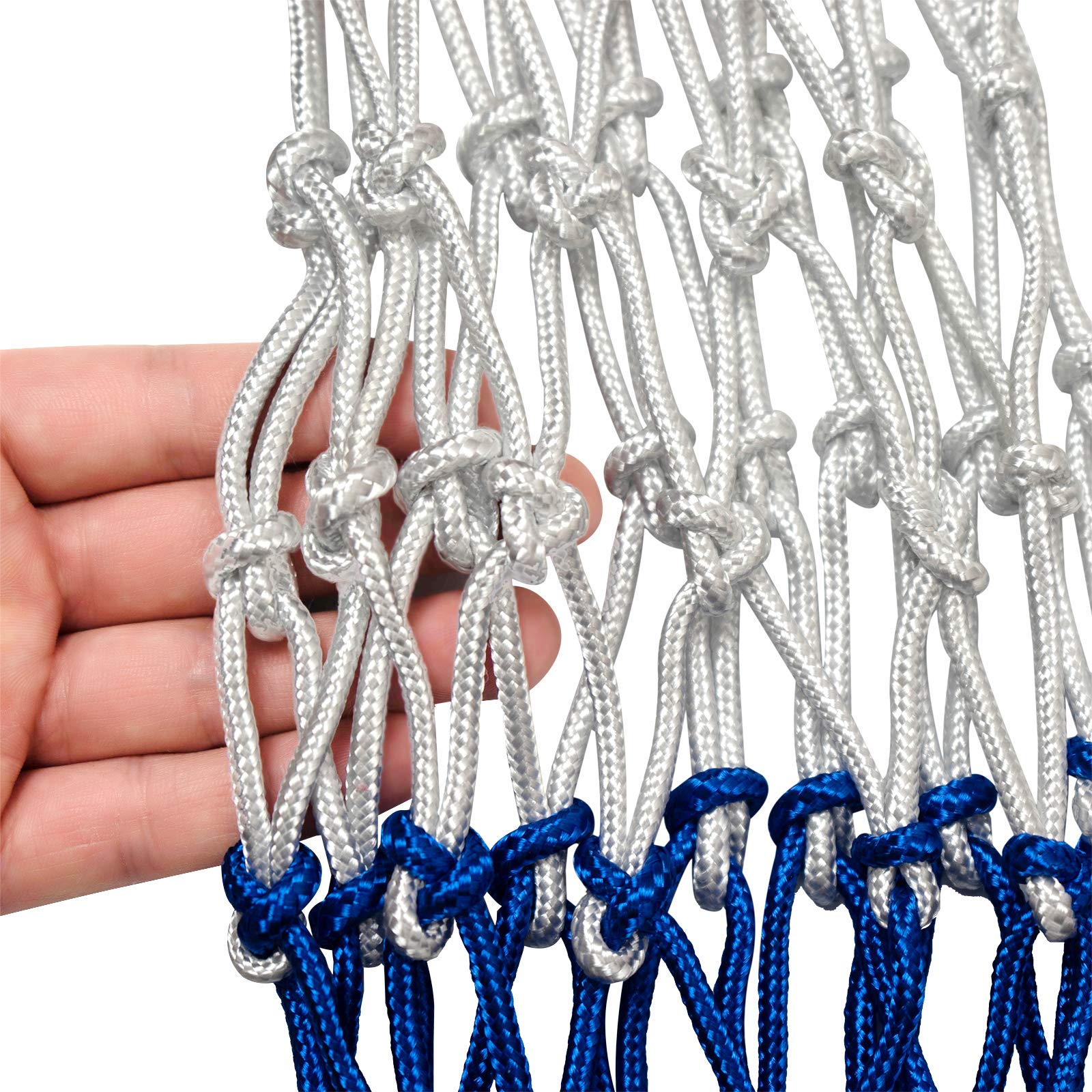 2 Pcs Heavy Duty Basketball Hoop Net - 12 Loop Standard Indoor Or Outdoor Nylon Braided Multicolor Duty Basketball Net Strong And Durable Replacement Basketball Net Basketball Accessories