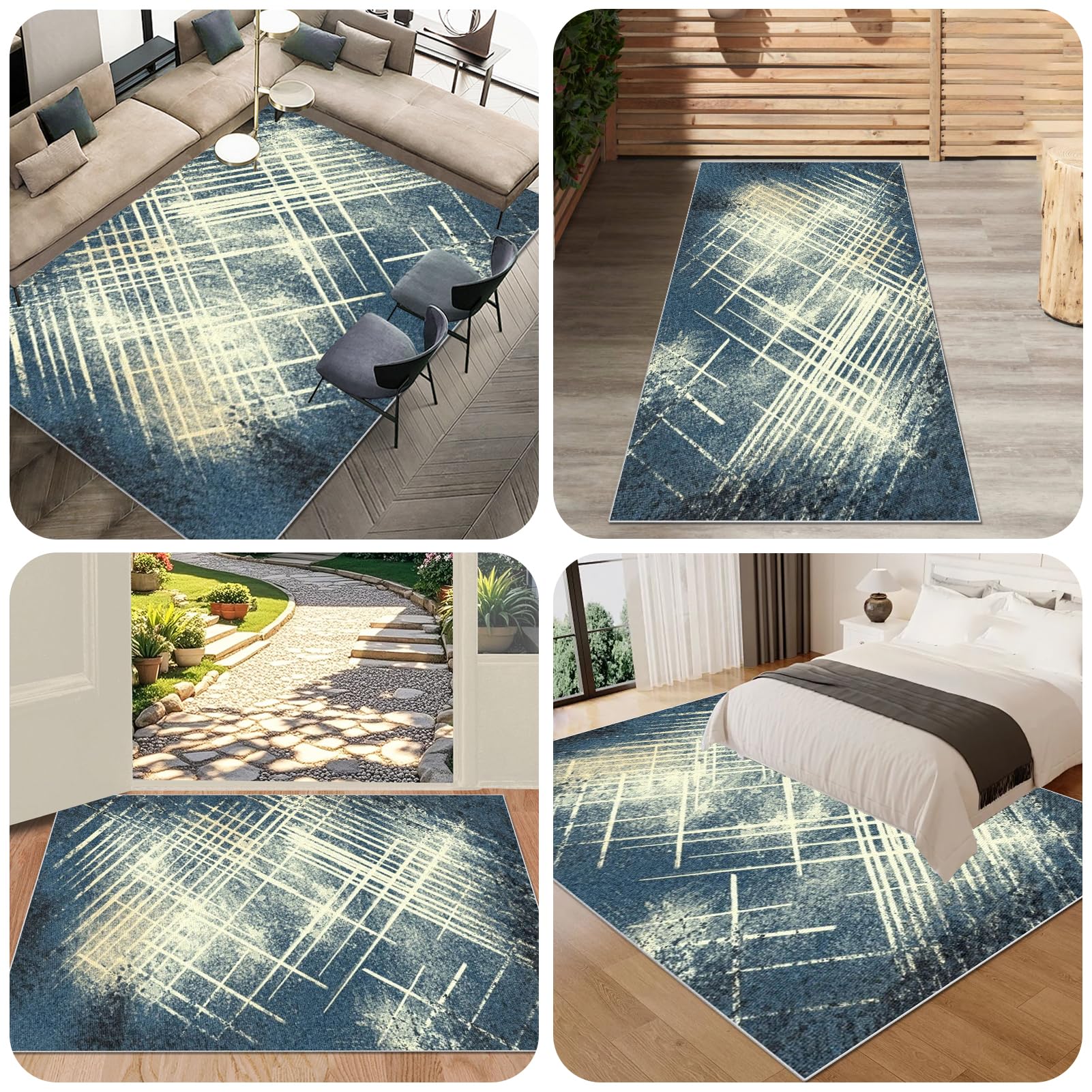 Tappeto Sedia Ufficio, Tappeto Salvapavimento Antiscivolo, Tappeto Sedia Gaming, Tappetino per Sedia da Scrivania, Tappetino Protettivo per Pavimenti Duri, Tappeto per Sedia con Ruote 150 x 180 cm
