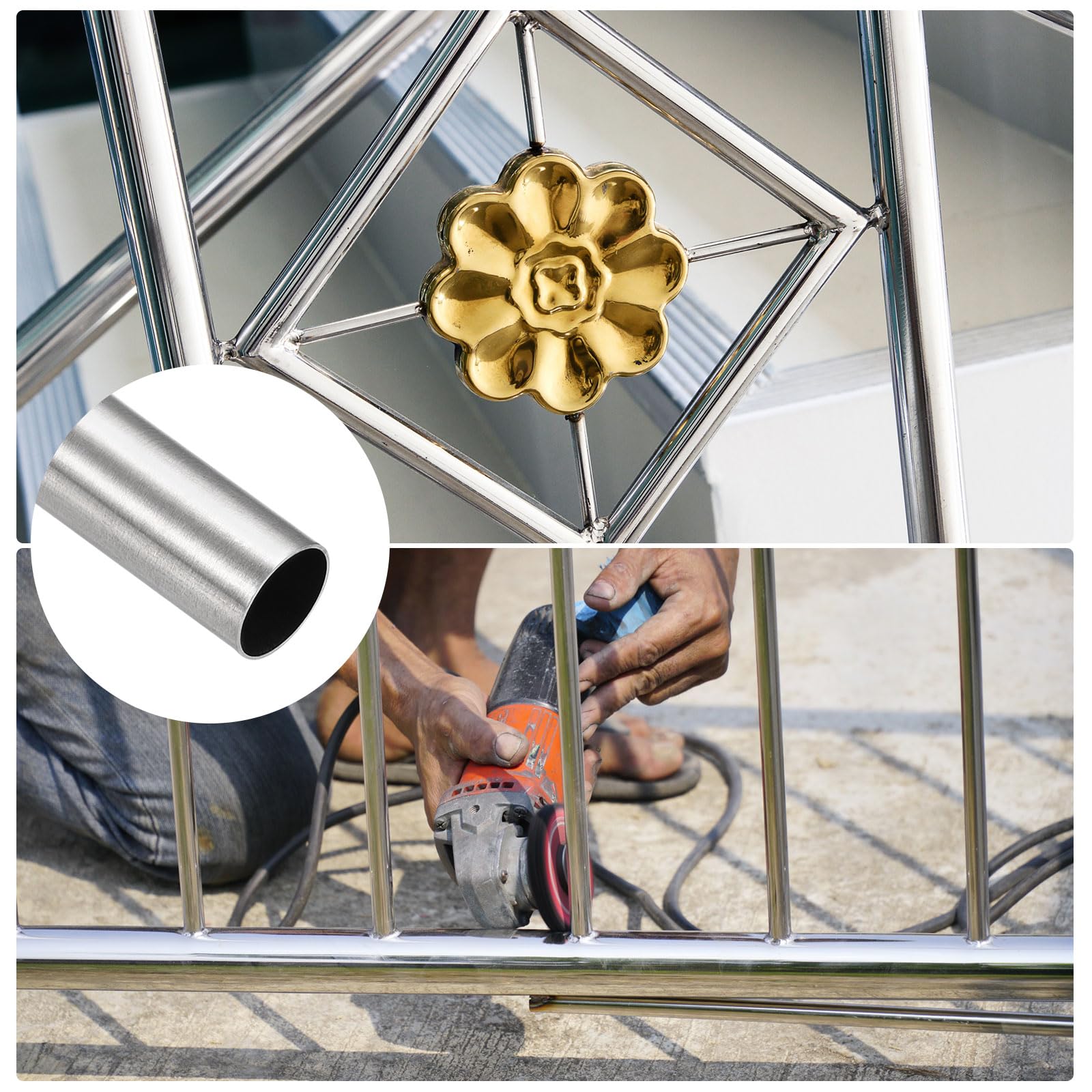 2x Edelstahlrohre 304 - 250mm Länge, 10mm Durchmesser Für Bau & DIY