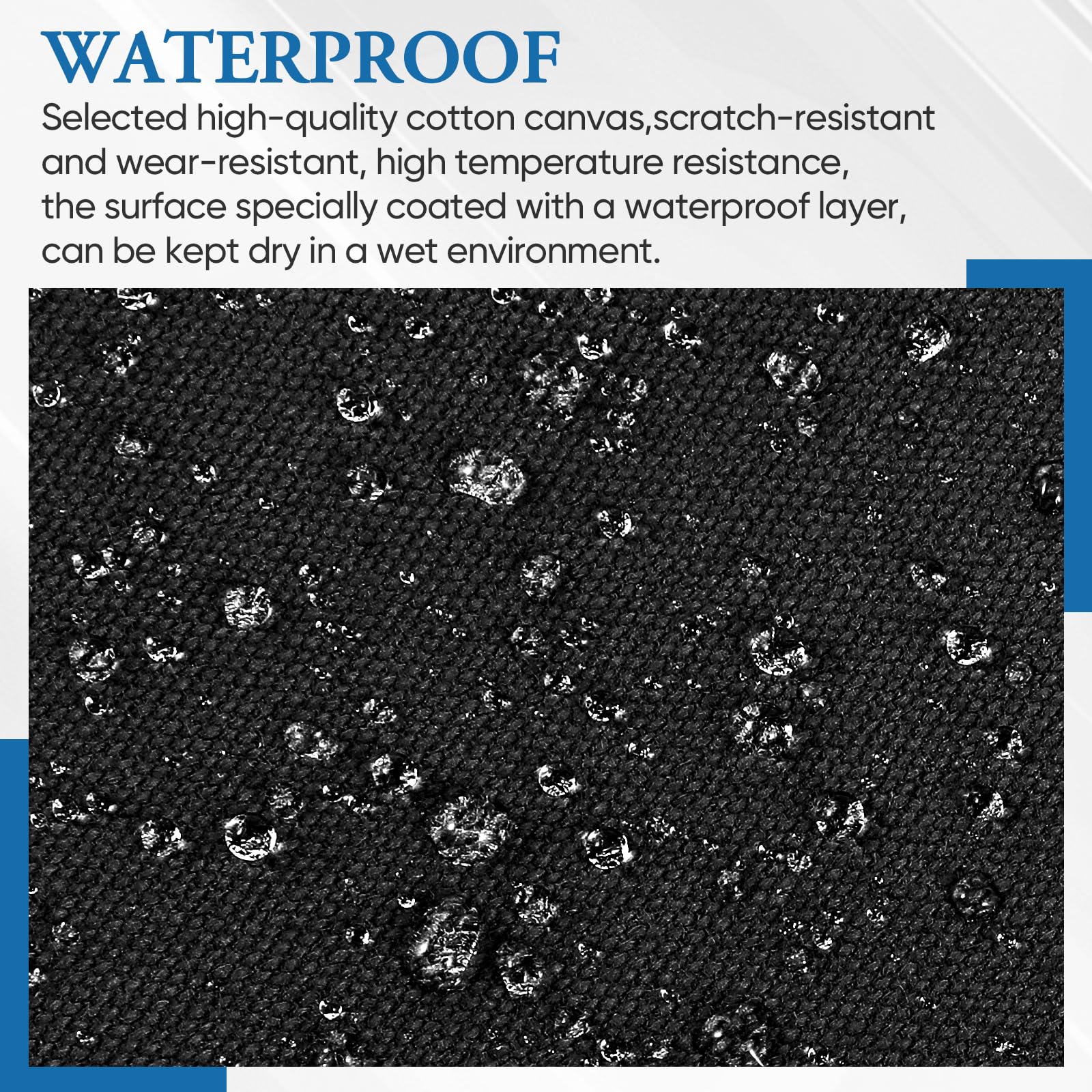 Canvas Repair Patch 5.5 x 8 Inches 6Pcs Self-Adhesive Waterproof Canvas Patch Kit for Repairing Tents,Sofas,Boat Covers,Camping Chair,Awnings,Car Seats. (Black)