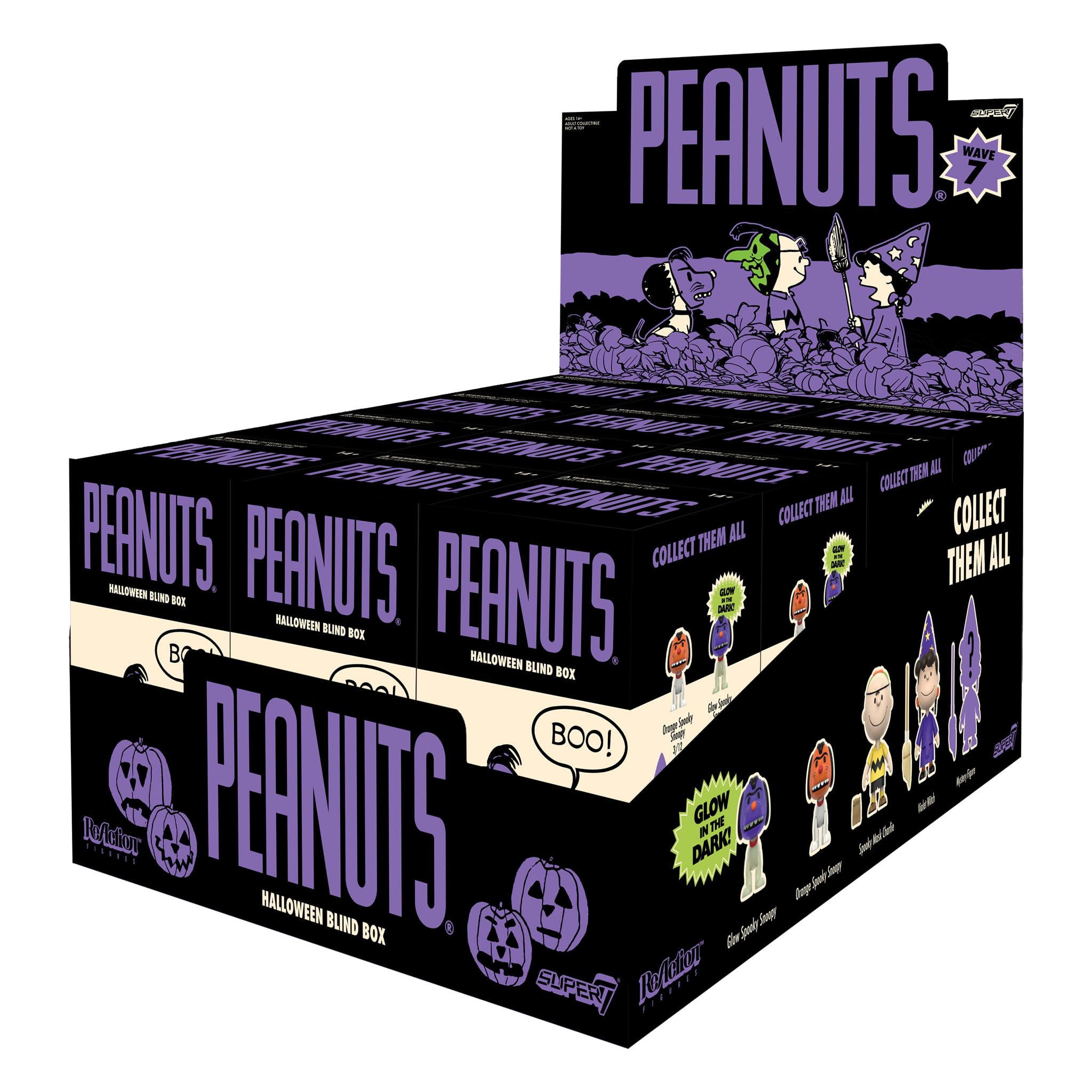 Amazon.com: Super7 Peanuts Halloween Blind Box Flat - (12 Pack