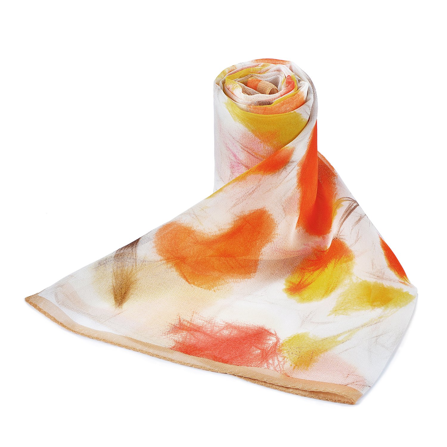 Dormith Charm Women's 100% Mulberry Silk Long Flowers Scarf Size:6322 Inches All Season Avaliable