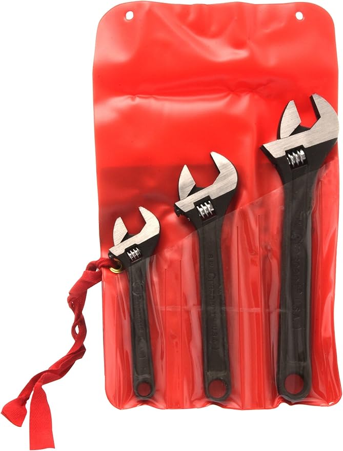 Crescent 3 Pc. Adjustable Black Oxide Wrench Set 6", 8" & 10" with Tool