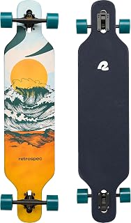 Retrospec Rift 41" Drop-Through Longboard - Canadian Maple Cruiser for Commuting, Cruising, Carving & Downhill
