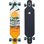 Retrospec Rift Drop-Through Longboard Skateboard - 41in x 9.5in Canadian Maple Deck with ABEC-7 Bearings, 70mm PU Wheels & Reverse Kingpin Trucks for Cruising & Downhill