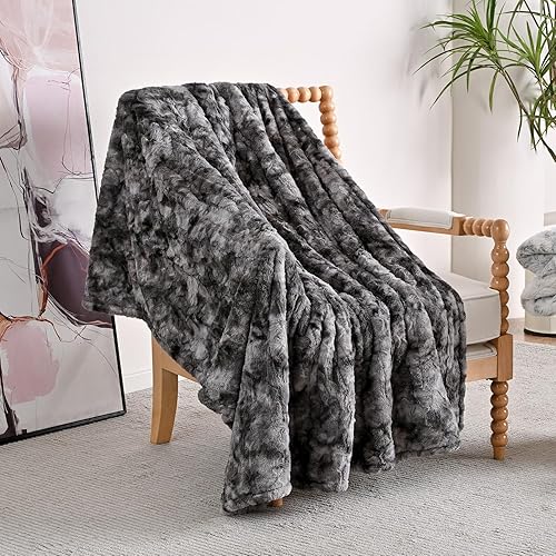 WOOMER Manta térmica eléctrica de 50 x 60 pulgadas, reversible y súper acogedora piel sintética y sherpa, calentamiento rápido, 4 niveles de