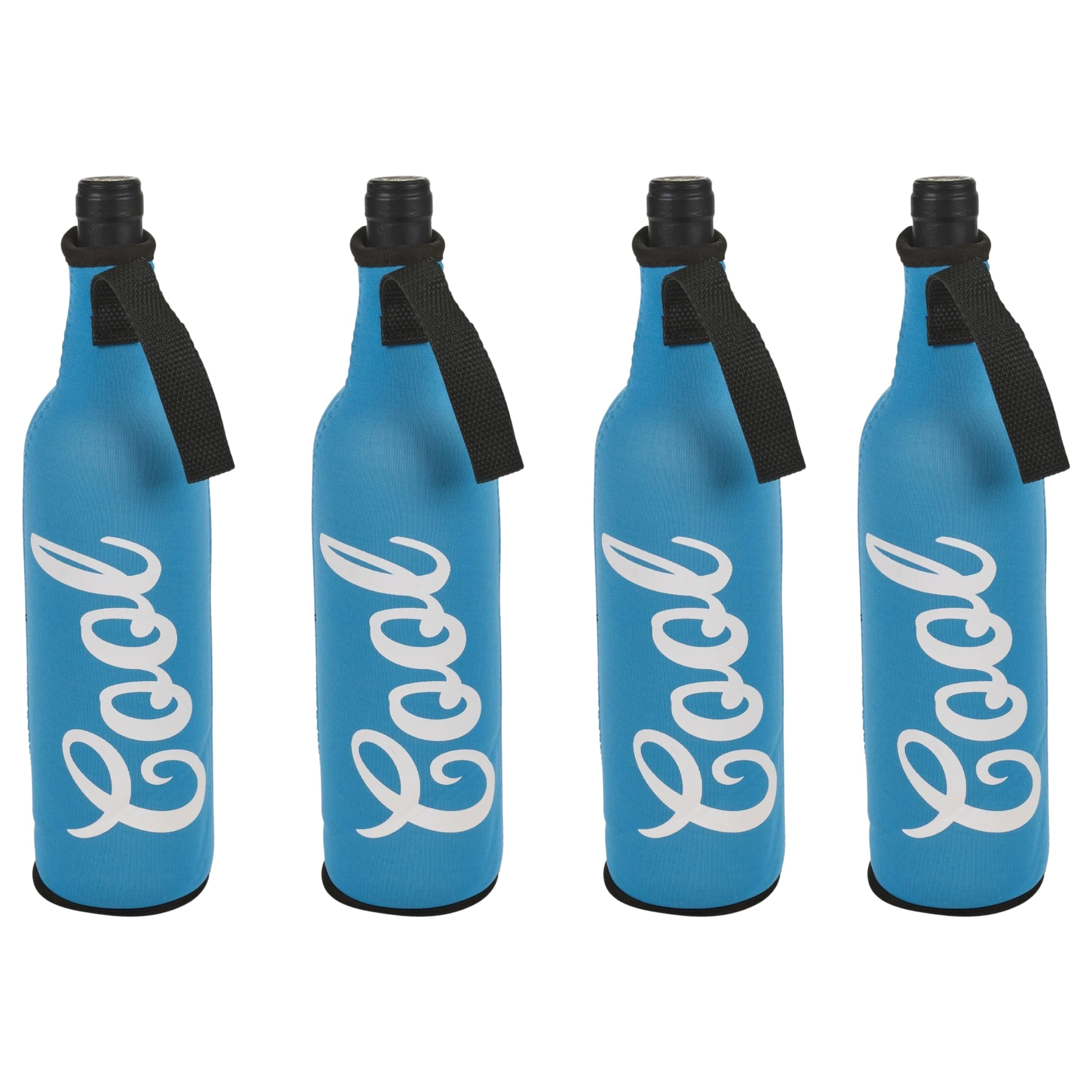 URBN-CHEF Zip Up Protective Insulating Neoprene 500ml Bottle Holder Sleeve Non Slip Coolerbag Water, Beer Jacket Covers for Travel, Sports, Hiking, Picnic, Beach, Park (Blue, 4)