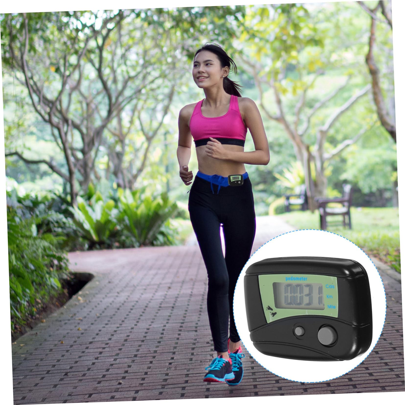 INOOMP 10 Piezas podómetro Digital tallimetro medidor de Distancia Contador de calorias podómetro Contador de calorías Contador de Distancia a pie Contador de Pasos Digital Adulto