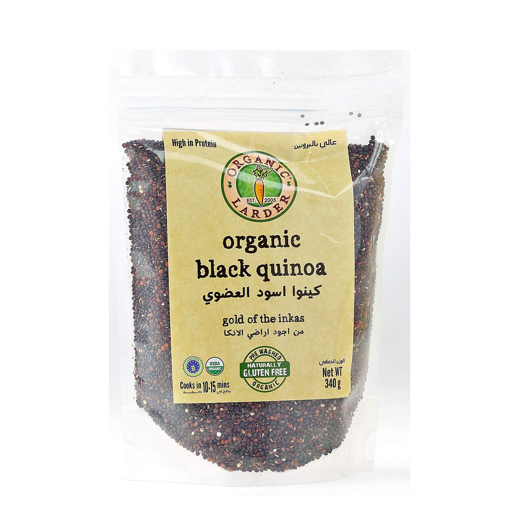 Organic LarderBlack Quinoa, 340 g