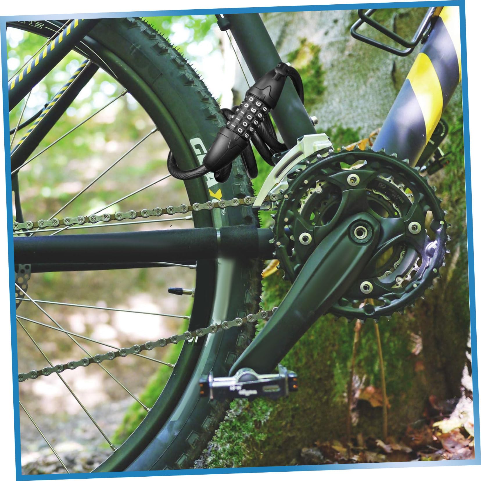 ifundom Lucchetto Catena per Bici Robusto e Durevole Lucchetto Codice Cifre Accessori di Sicurezza per Biciclette