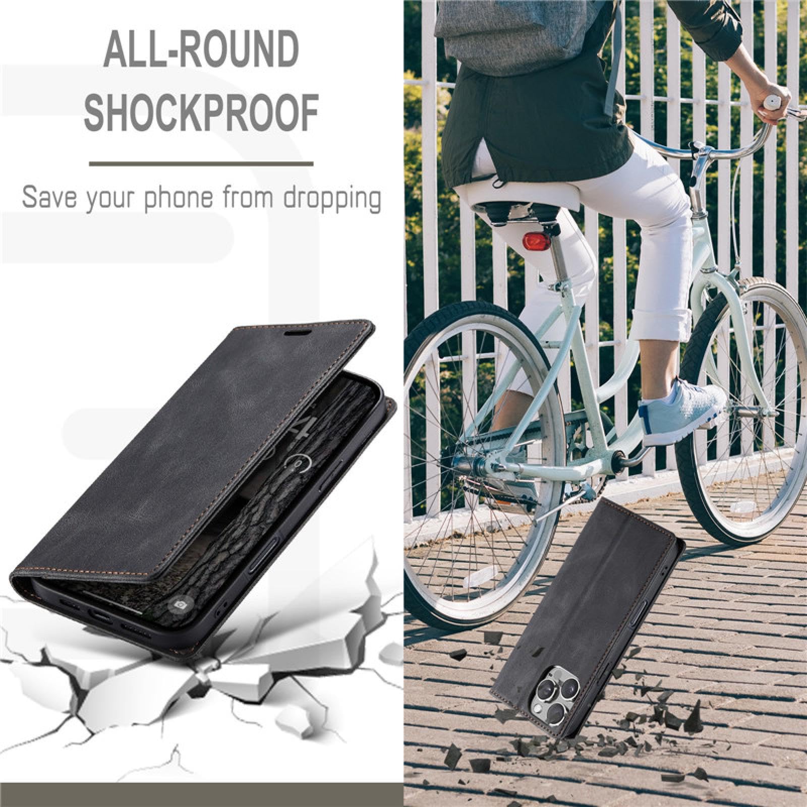 Do iPhone SE 2020 (2022) Magnetyczny skórzany portfel na karty etui na telefon z klapką i stojakiem (do iPhone SE 2020 (2022)/Browm)