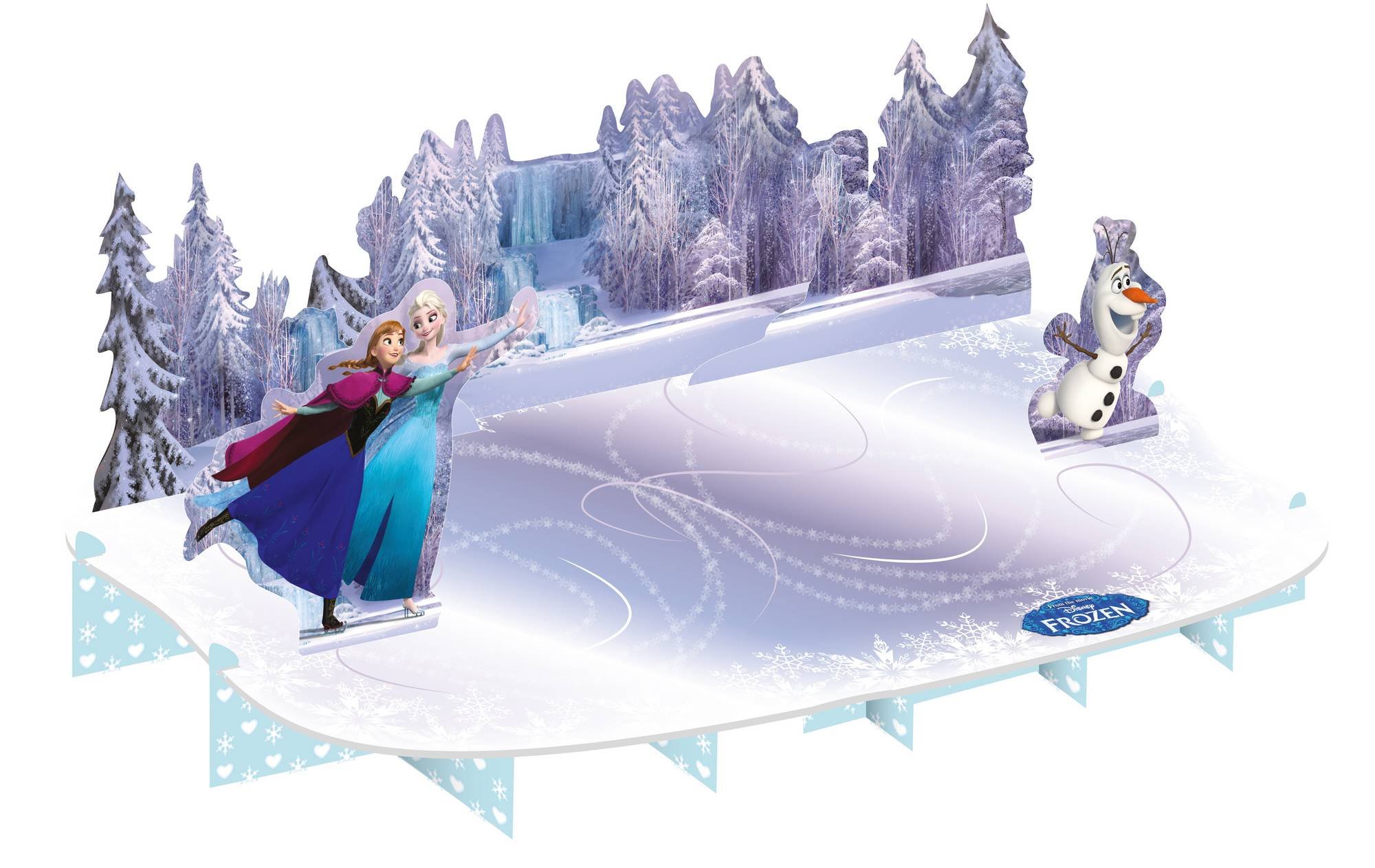 Disney Frozen Green Cake Stand With Theme - 1 Pc.