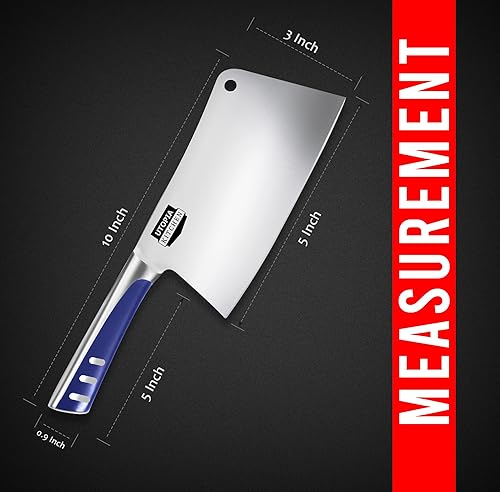 Miniatura 7 de Utopia Kitchen Cuchillo de cocina de 8 pulgadas, cuchillo de carnicero de acero inoxidable para el hogar, cocina y restaurante (negro)