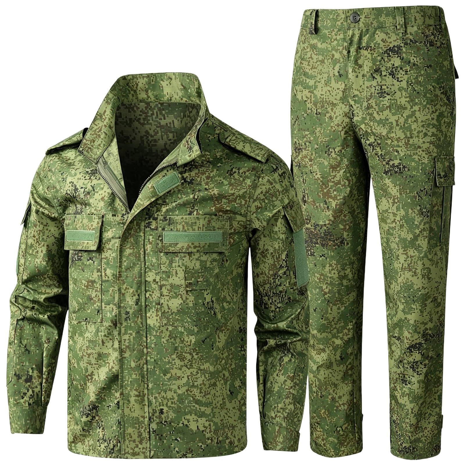 Giacca da Combattimento Mimetica Russa, Pantaloni Tattici da Uomo, Cappotto Antivento per Primavera e Autunno, Ideale per Softair, Paintball, Caccia e attività all'aperto