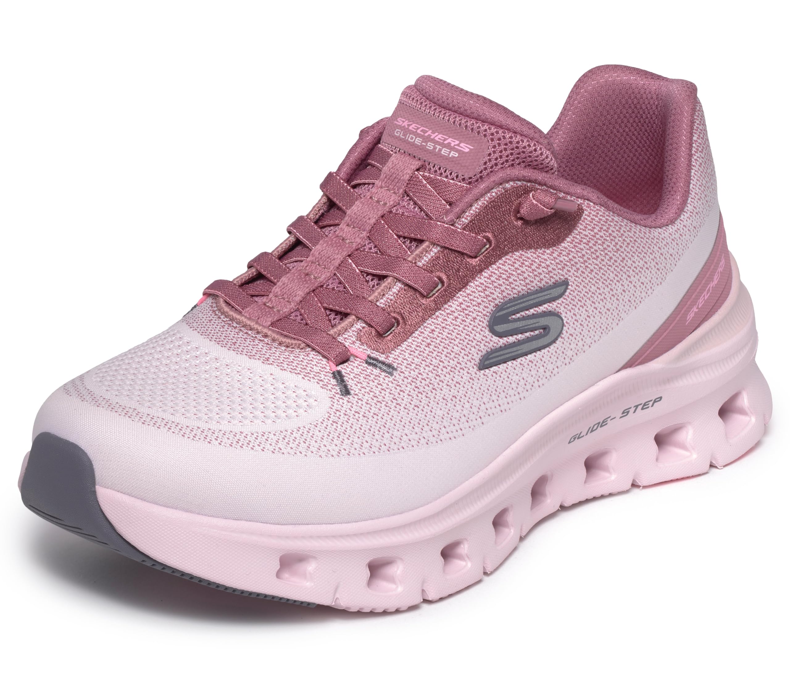 Skechers Damen Glide-Step Pro Soft Mirage Turnschuhe, Pink Mesh Trim, 43 EU