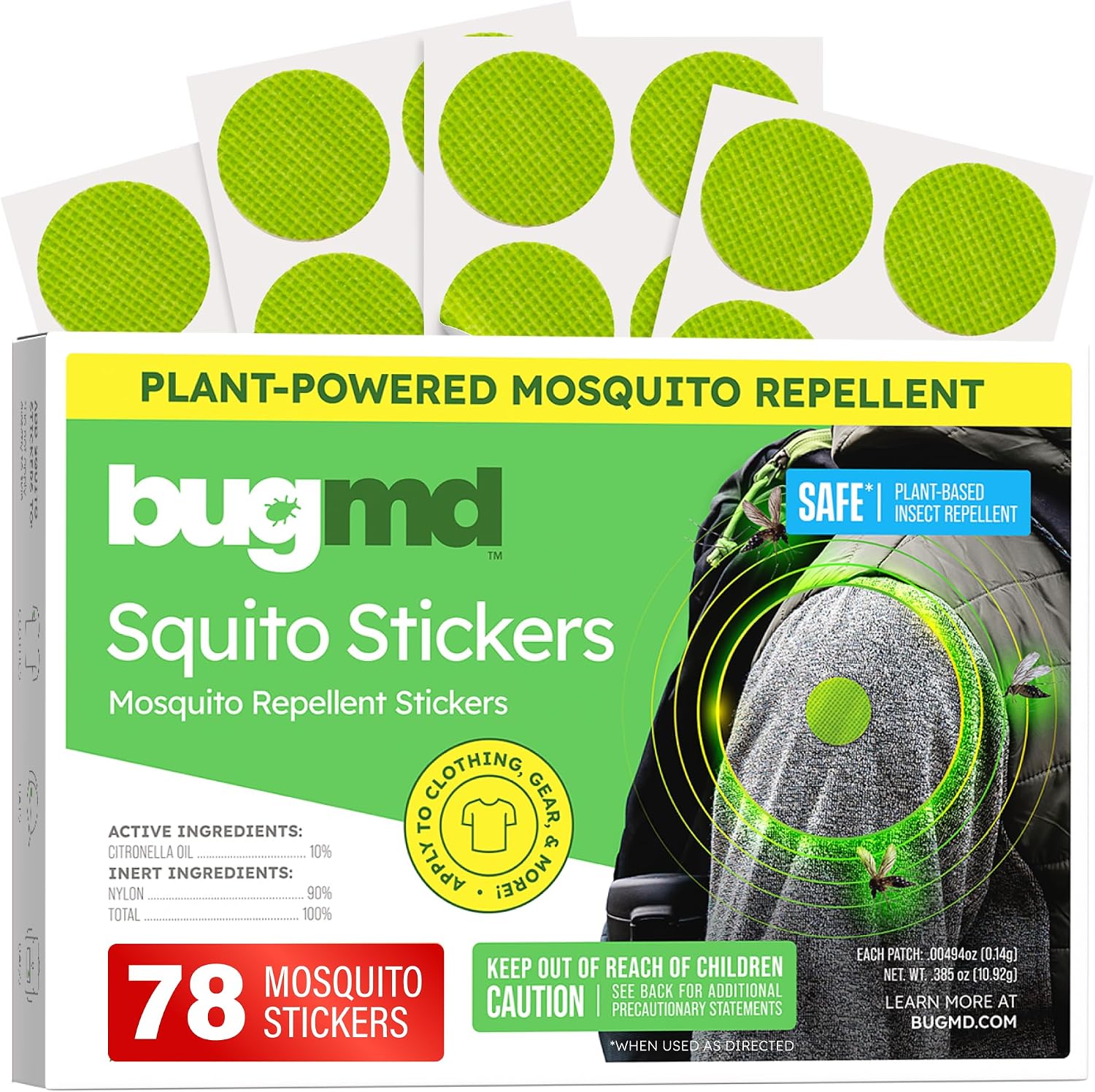 BugMD Squito Stickers Mosquito Repellent Patches