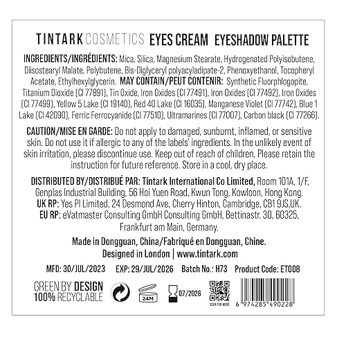 Miniatura 9 de Paleta de sombra de ojos en crema de ojos, paleta de sombra de ojos azul, rosa, nude, marrón, brillantina, brillante, mate, paletas de sombra de