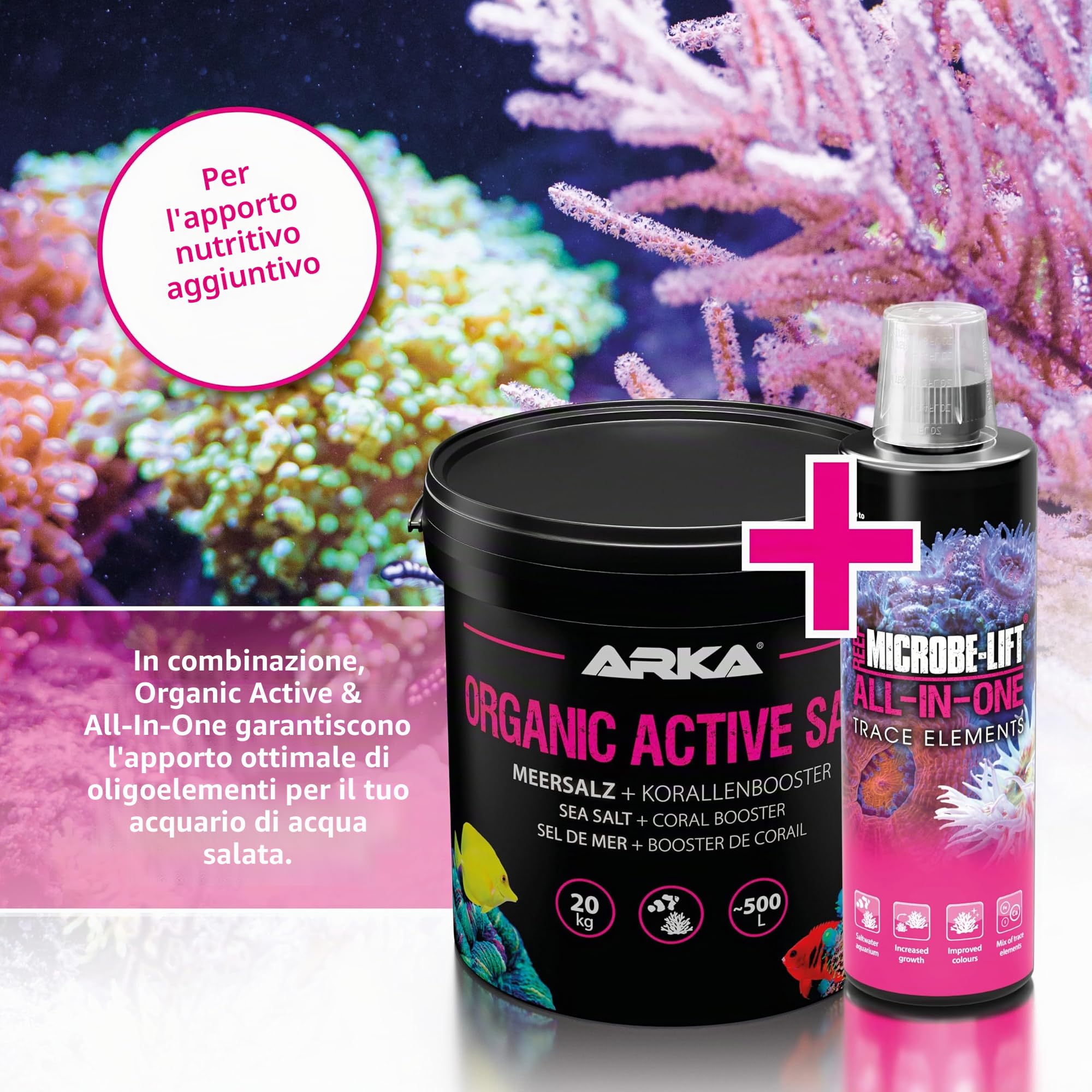 Sale da Barriera Acquario 20 kg - Organic Active Salt con Batteri