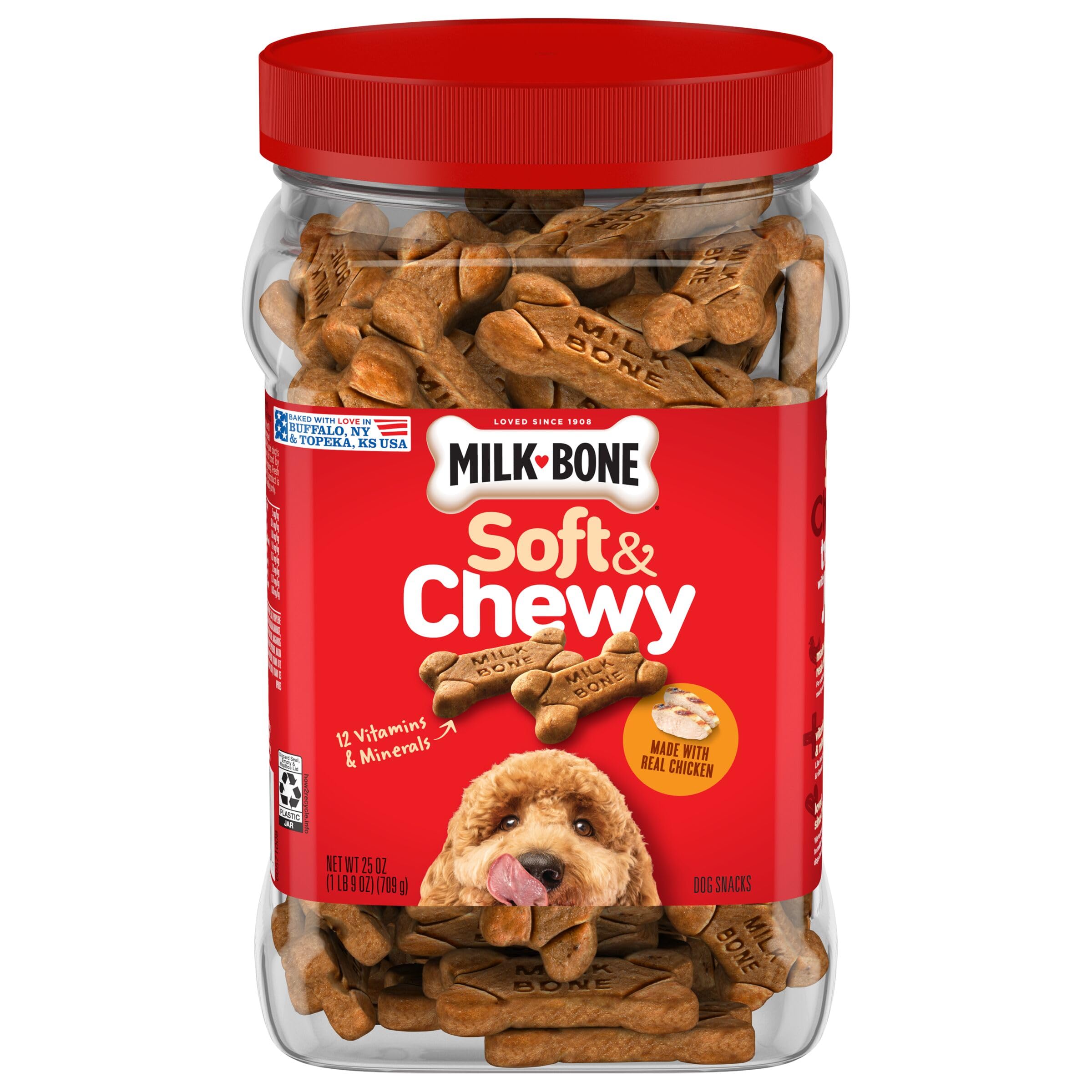 Milk-Bone Soft & Chewy Chicken Recipe Dog Treats, 25 Ounces (1 Count)