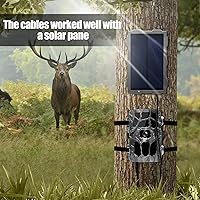 Vista 5 de Cable de alimentación para cámara de sendero, cable de alimentación externo CC de 0.217 x 0.083 in compatible con Spypoint, Stealth Cam, Moultrie