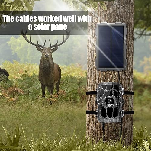 Miniatura 5 de Cable de alimentación para cámara de sendero, cable de alimentación externo CC de 0.217 x 0.083 in compatible con Spypoint, Stealth Cam, Moultrie,