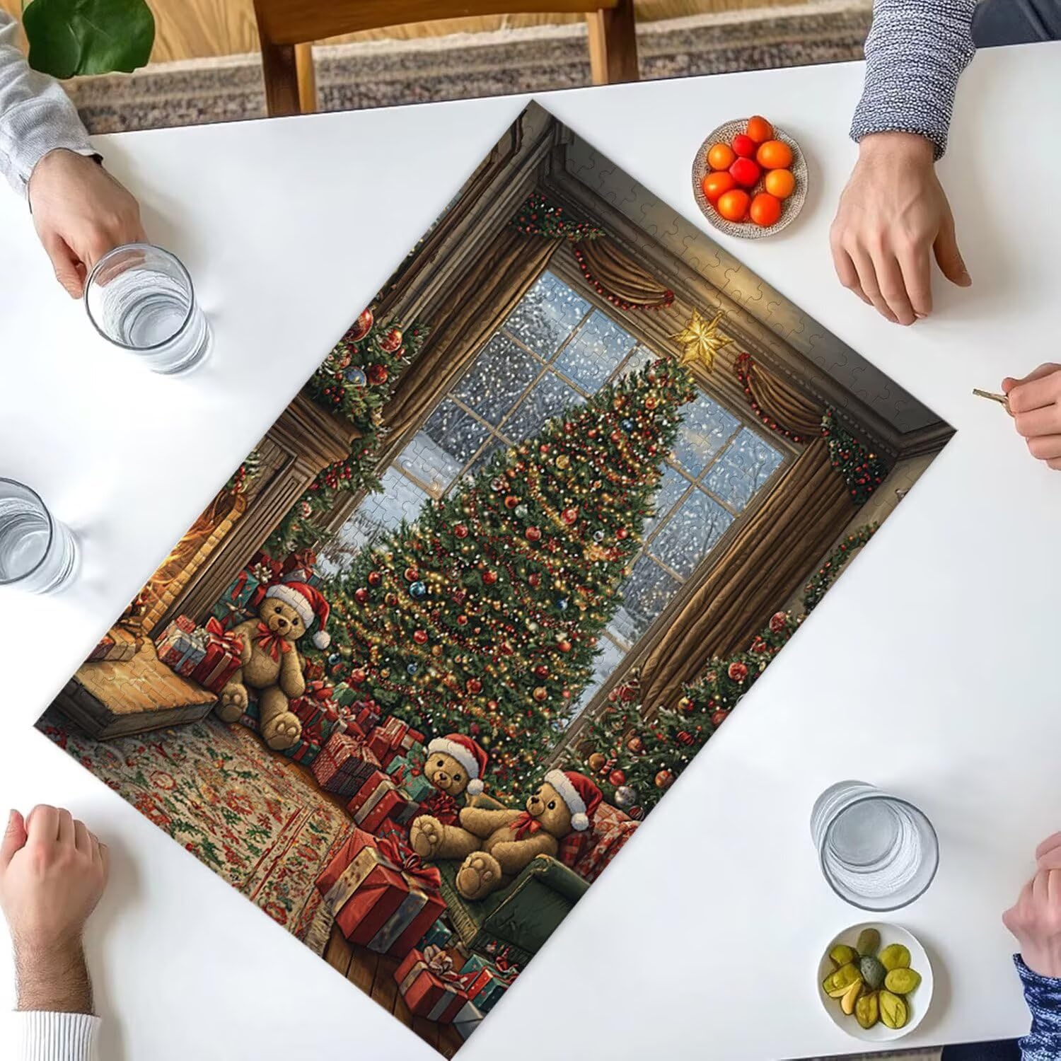 1000 sztuk puzzli, choinka 1000 sztuk puzzli dla dorosłych, prezent rocznicowy, prezent świąteczny, dekoracja domu, zapobieganie degeneracji mózgu u osób starszych v-770