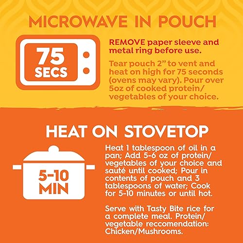 Miniatura 4 de Tasty Bite Delhi Style Tikka Masala Salsa a fuego lento, 7 onzas, paquete de 5, 3-4 porciones por bolsa, vegetariana, kosher, sin OMG