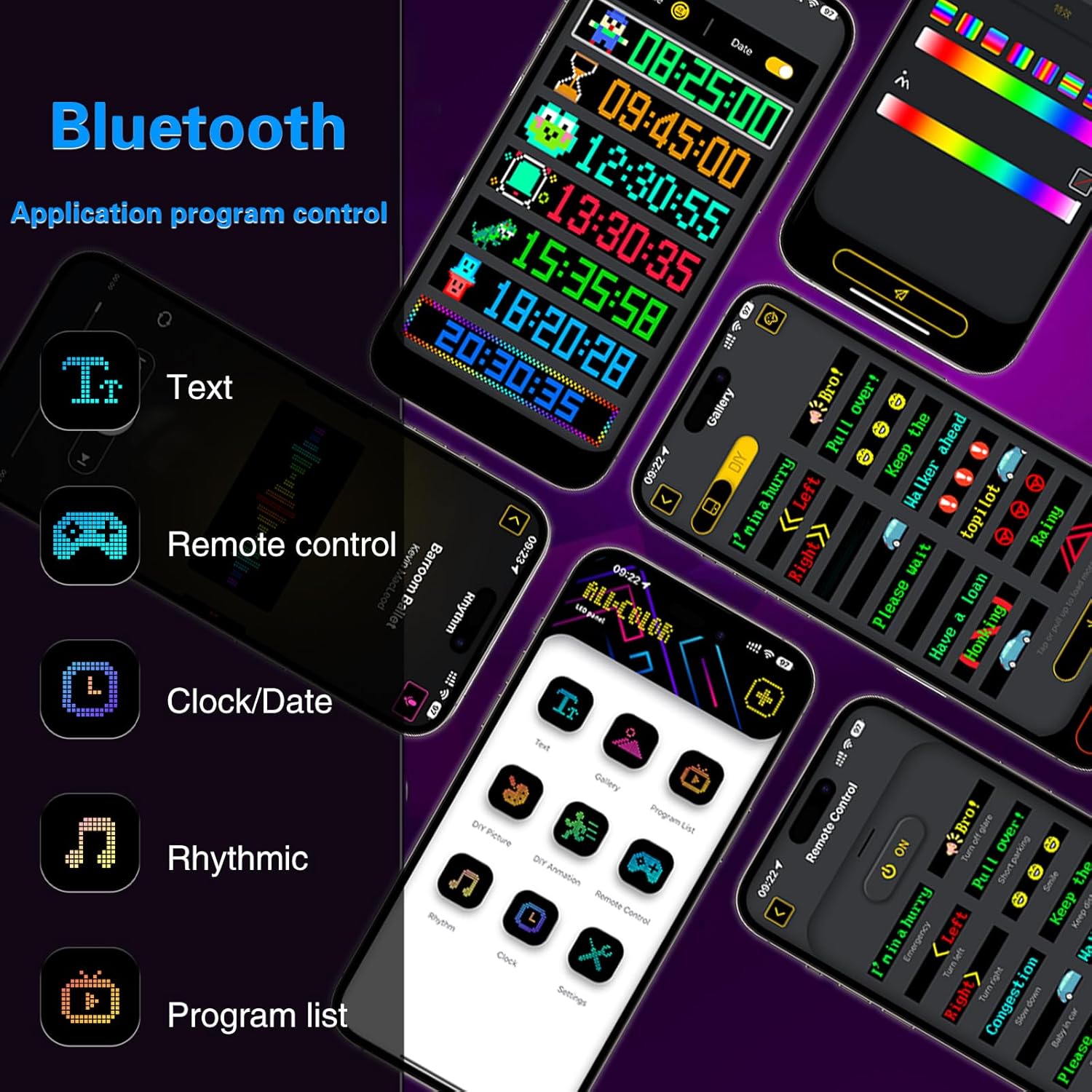 Devil Eyes Light, 1pcs 23.42''x4.72'' Programmable LED Display for Car, Scrolling Led Light Sign for Car Window, Led Eyes for Windshield with APP Control and Remote Controller