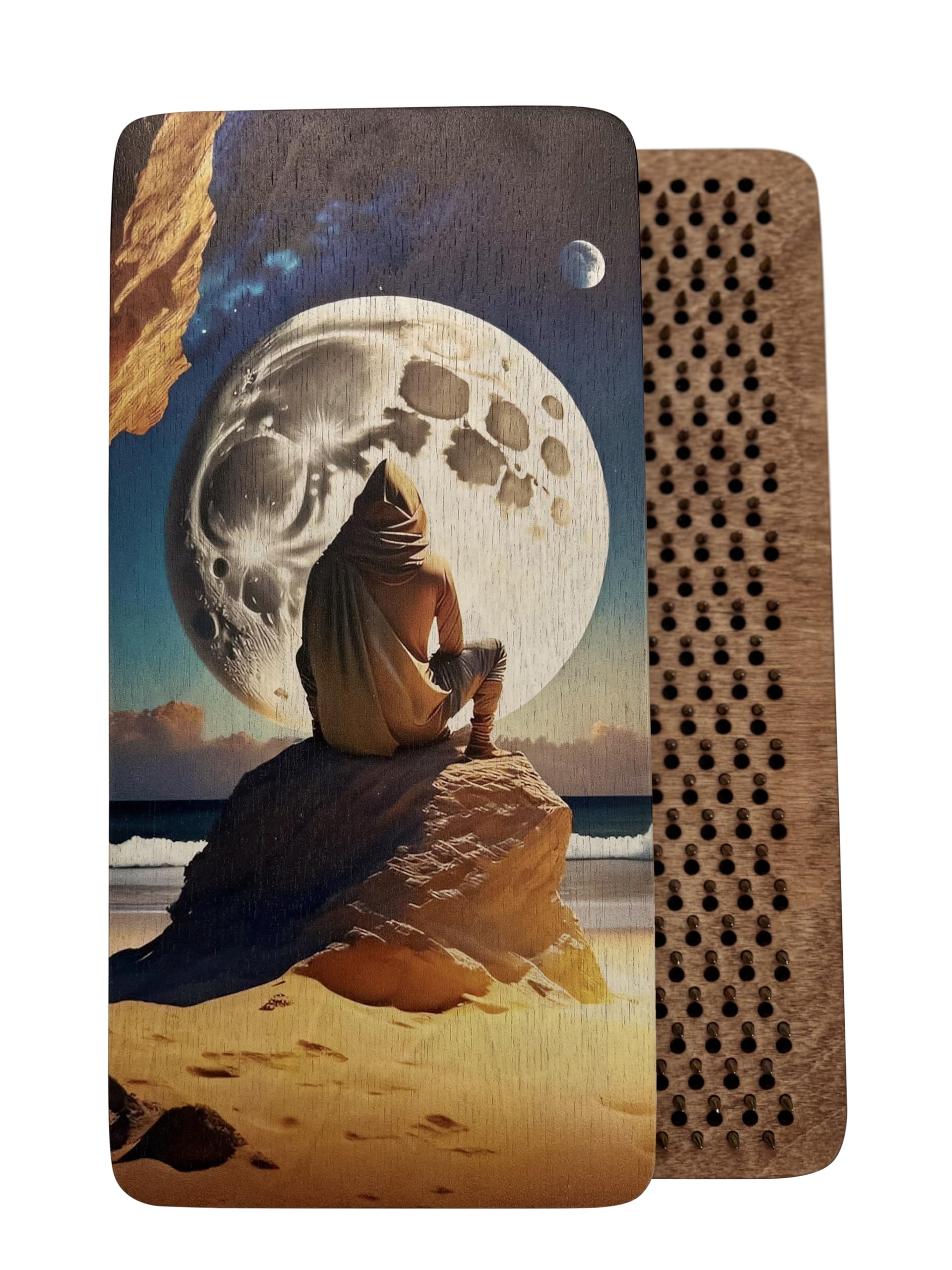 Sadhu board, Wooden Yoga Board for Acupressure and Meditation with Nails for Deep Tissue Massage, Acupuncture Massage, Nails Distance 0.39 In (10 mm)
