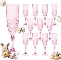Vista 45 de Copas de champán de plástico, copas de champán a granel, copas de vino acrílicas reutilizables irrompibles para bodas, despedidas de soltero