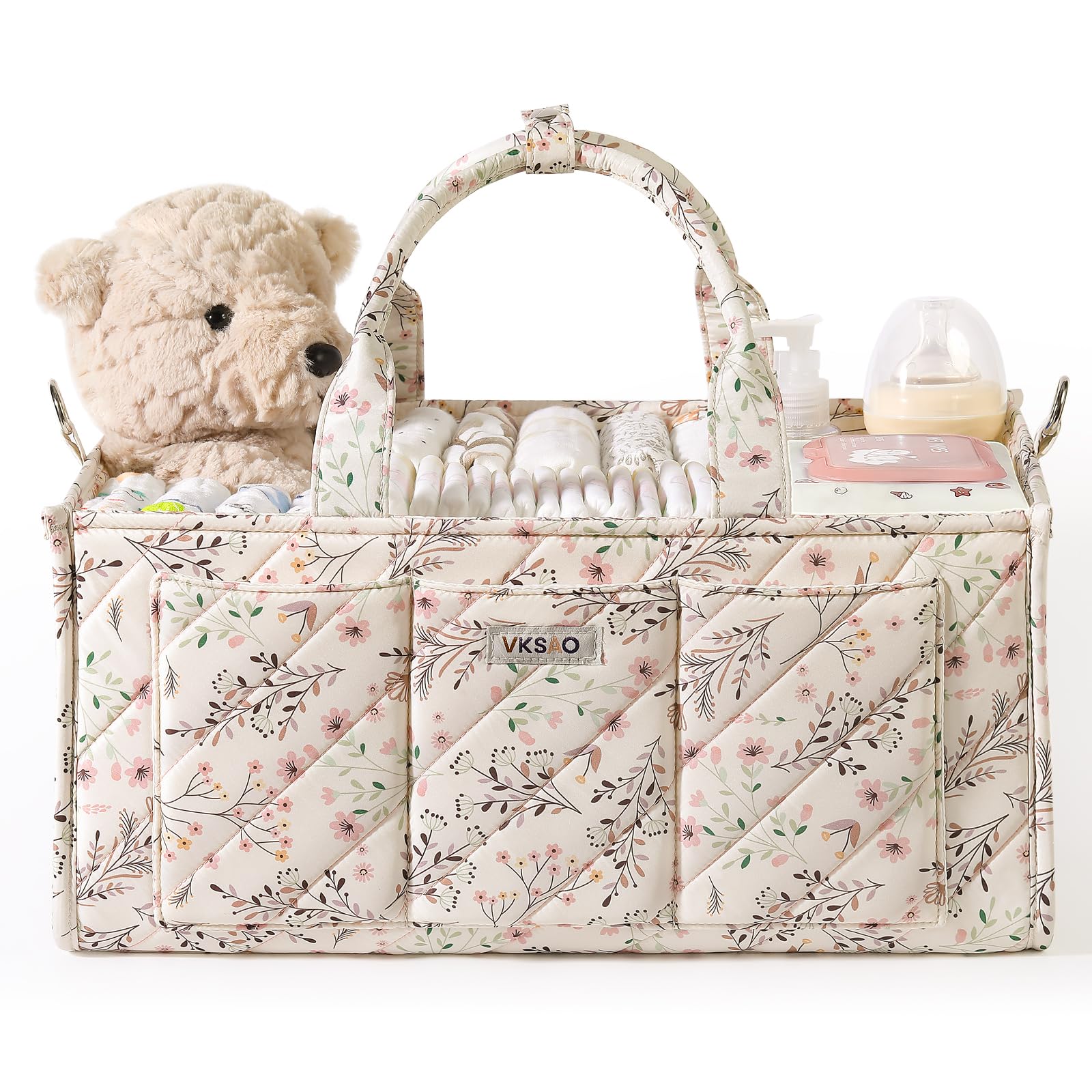 VKSAO Extra Large Floral Tote