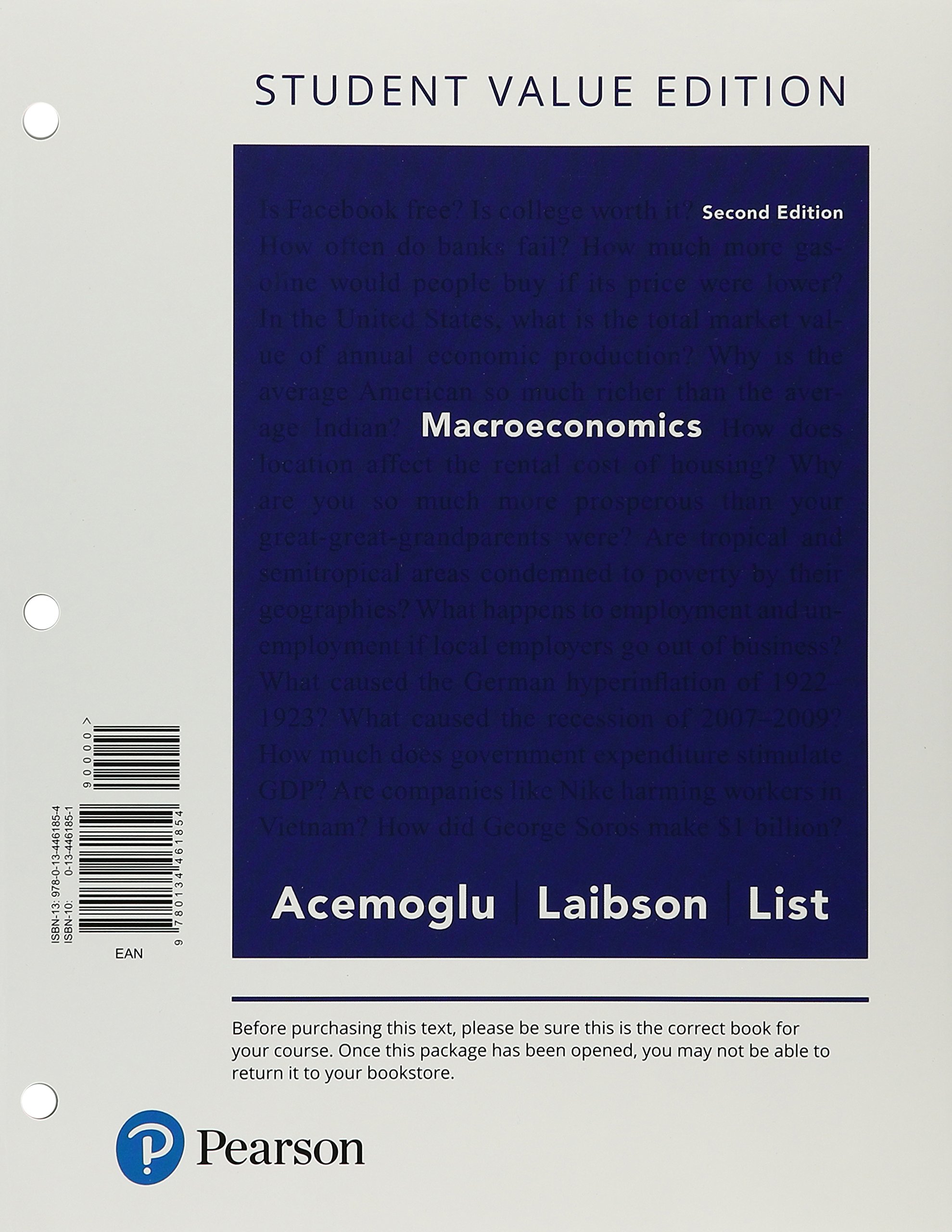 Macroeconomics, Student Value Edition Plus MyLab Economics with Pearson