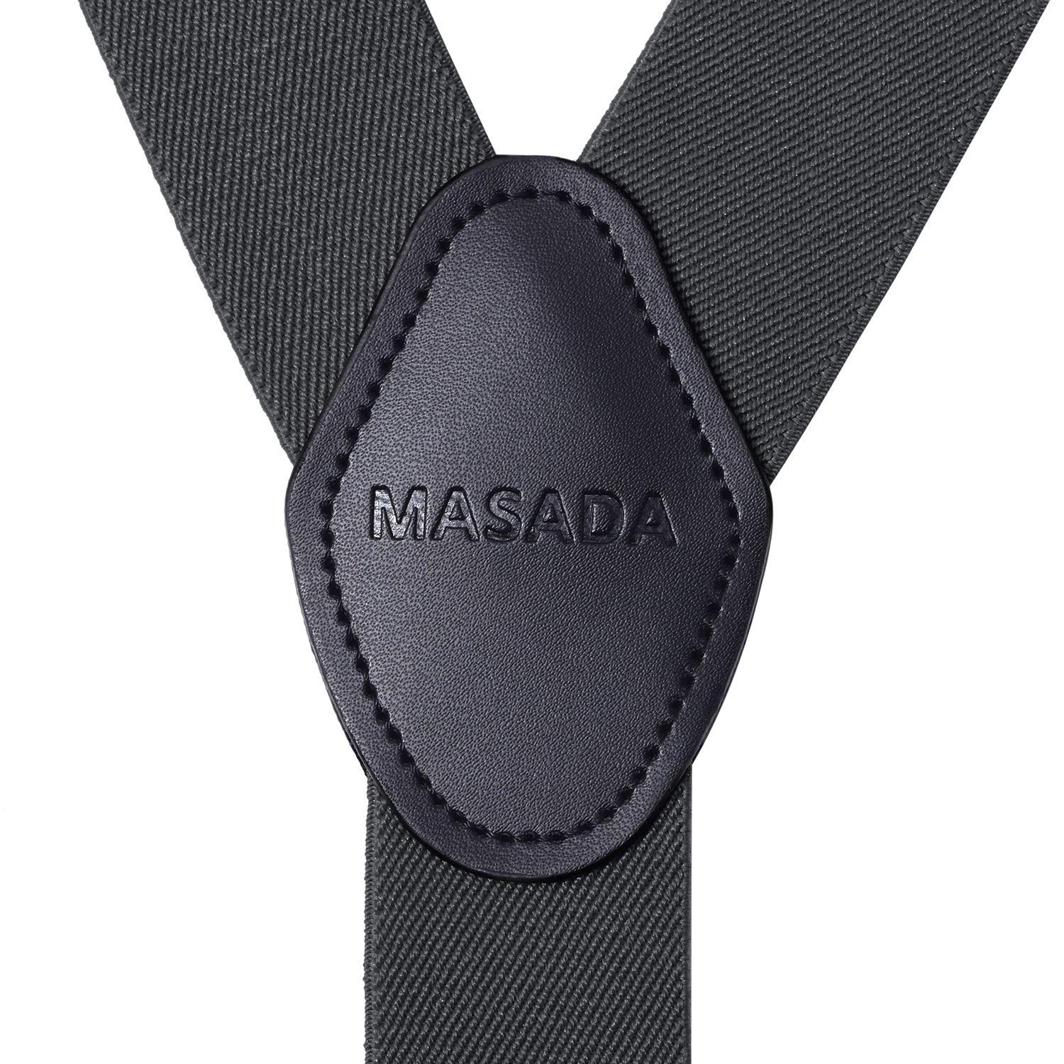 MASADA Bretelle da uomo chiusura a moschettone resistenti 3,5 cm di larghezza fino a 195 cm di altezza