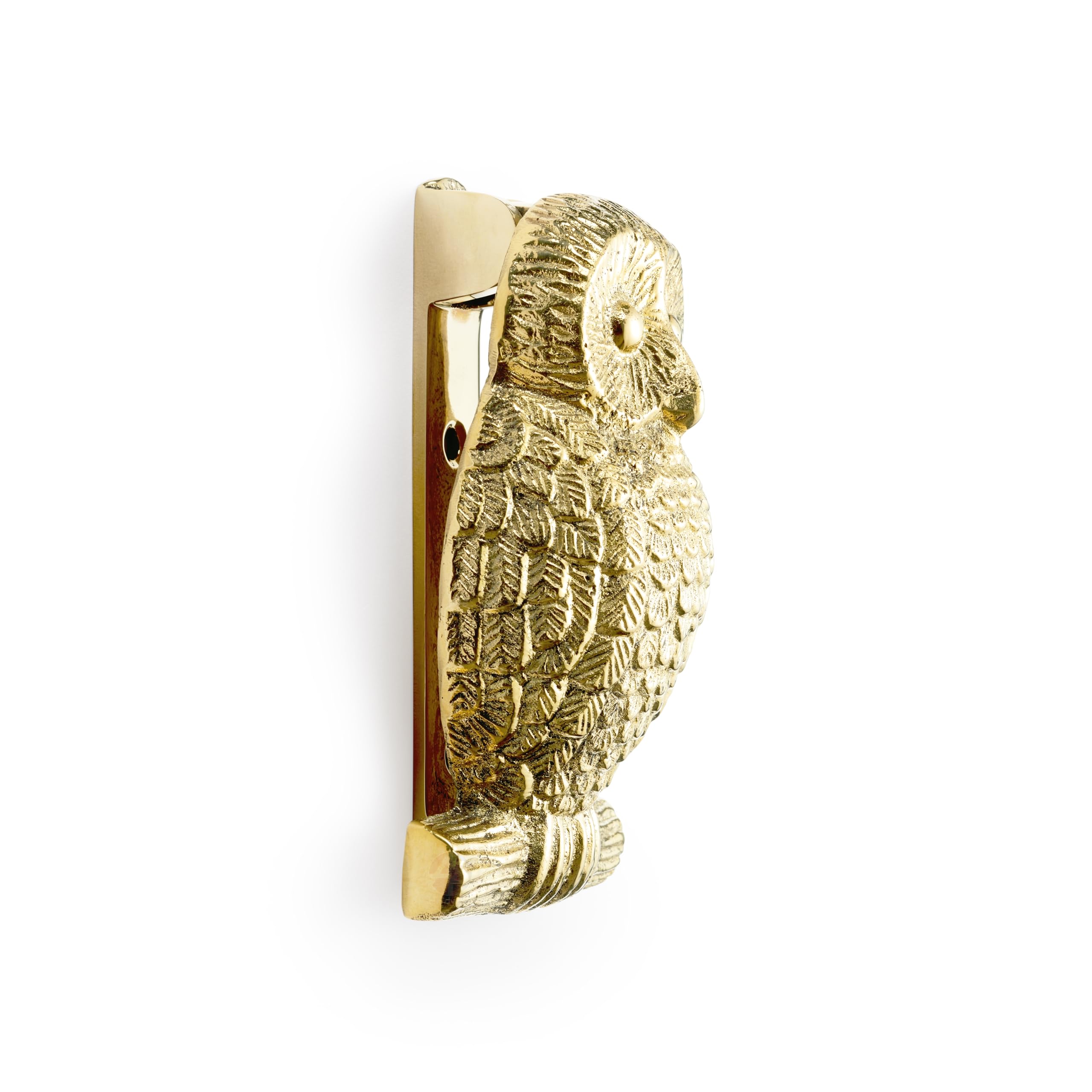 A.b Hardware Polished Brass Owl Door Knockers, Choose Your Finish - & Polished Nickel (Polished Brass)