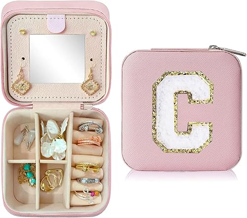 Regalos para el día de la madre para mujeres, joyero de viaje, caja organizadora de joyas, cajas de joyería esenciales de viaje para mujeres y