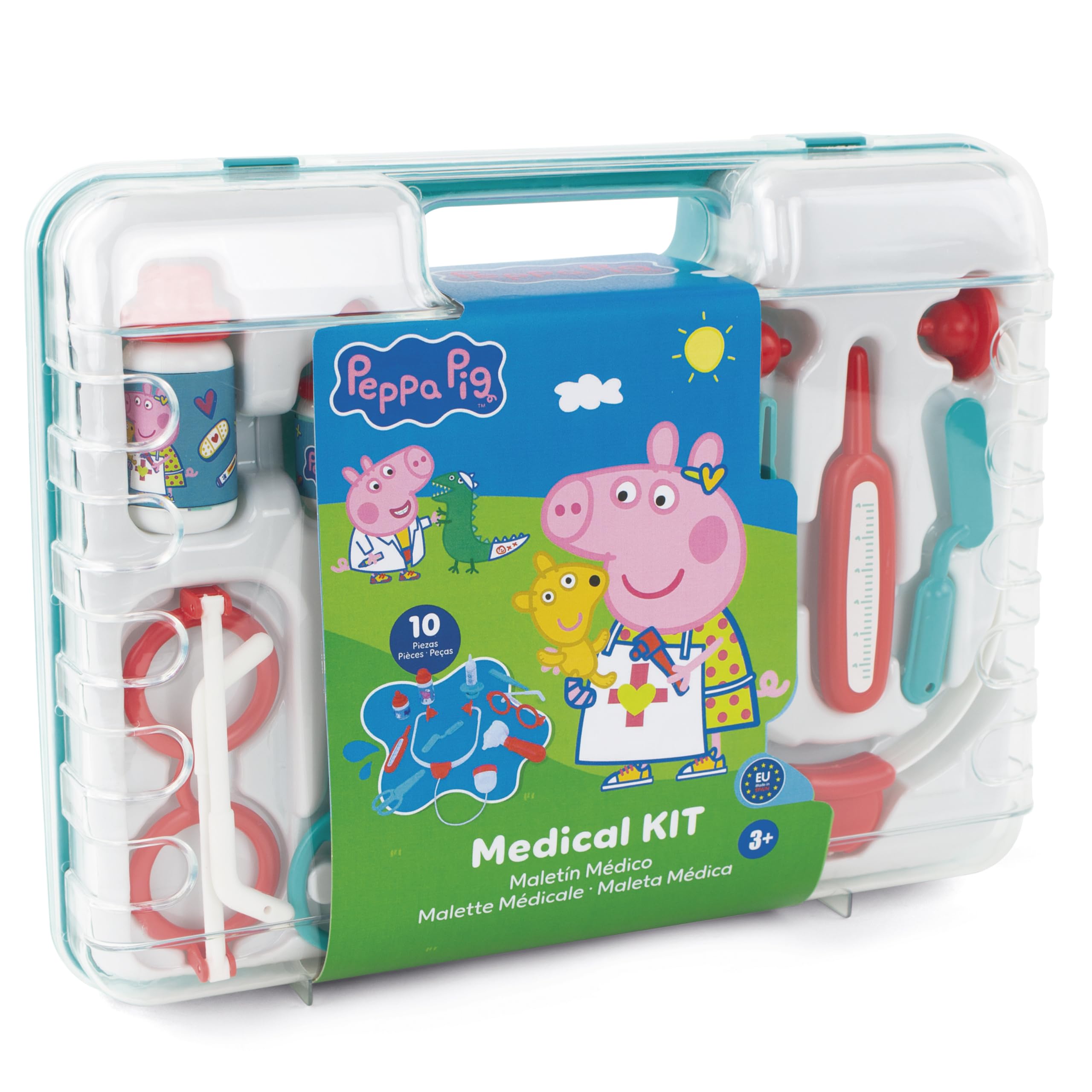Chicos - Maletín Médico Peppa Pig | Juego de imitación con 10 Accesorios para niño niña | Regalo Ideal para Practicar Sus Actividades Preferidas en Cualquier Parte | A Partir de 3 años (87020)