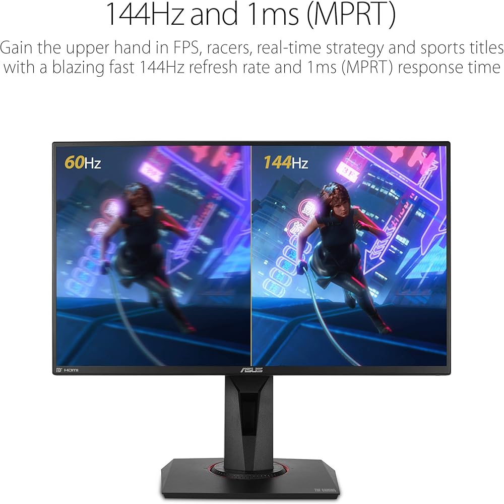 Asus VG259Q 24.5” Gaming Monitor 144Hz Full HD (1920 X 1080) 1ms IPS Elmb FreeSync Eye Care DisplayPort HDMI,Black thumbnail 4