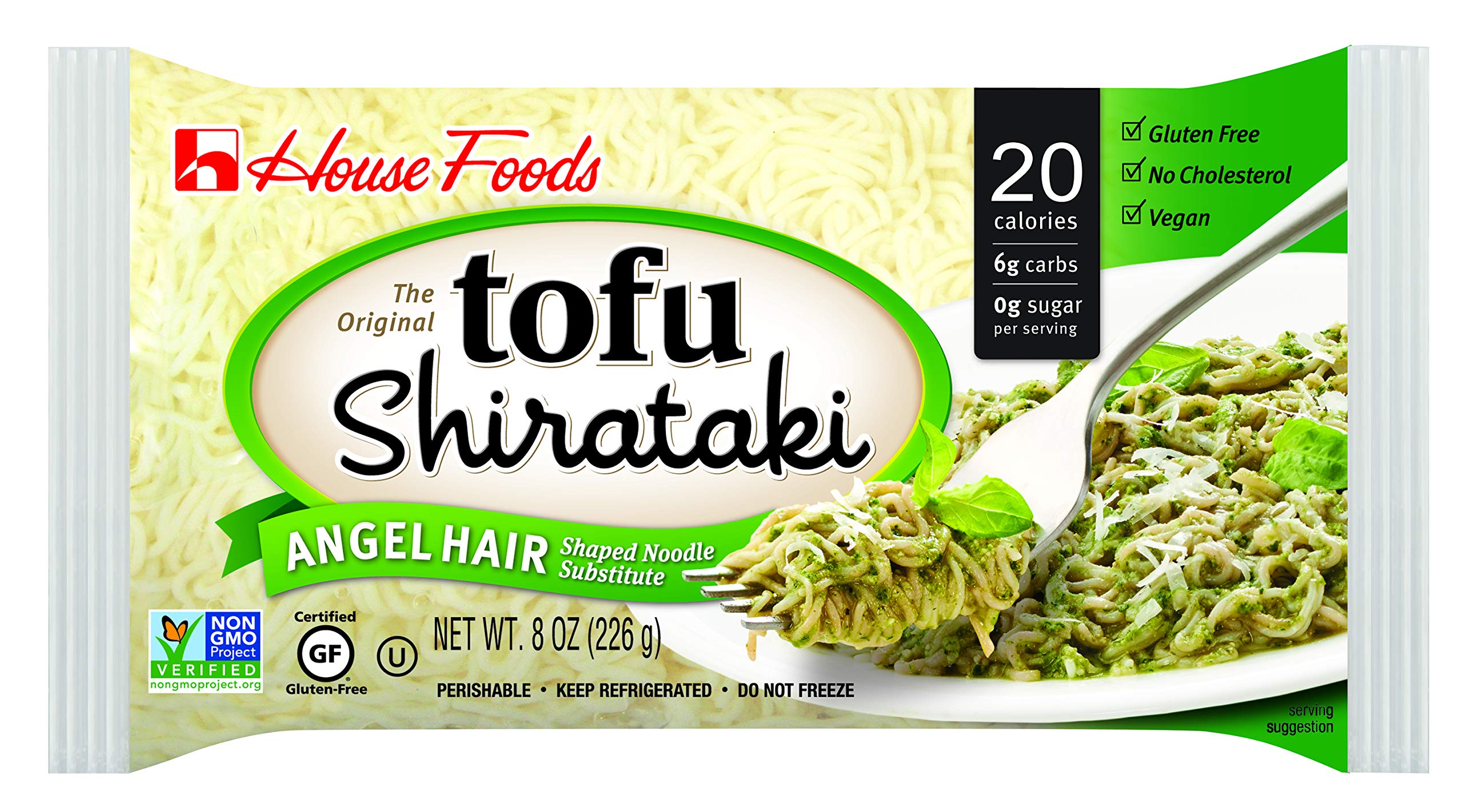 House Foods Tofu Shirataki Angel Hair Shaped Noodle, 8 Oz