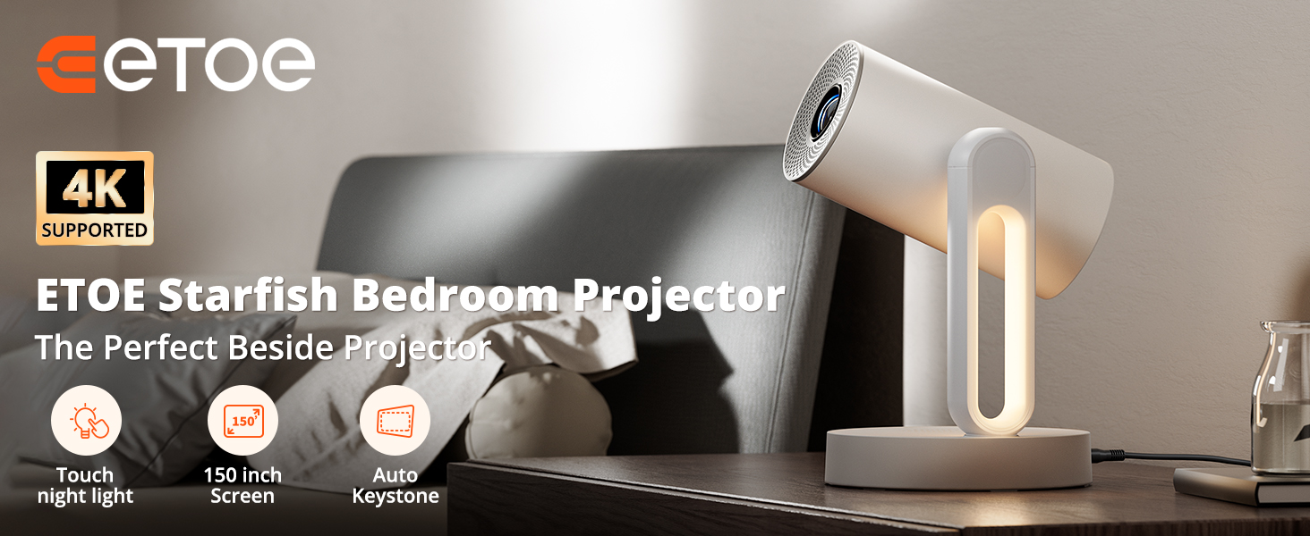 Netflix Licensed】Projector with Android TV,1080P FHD,4K Supported
