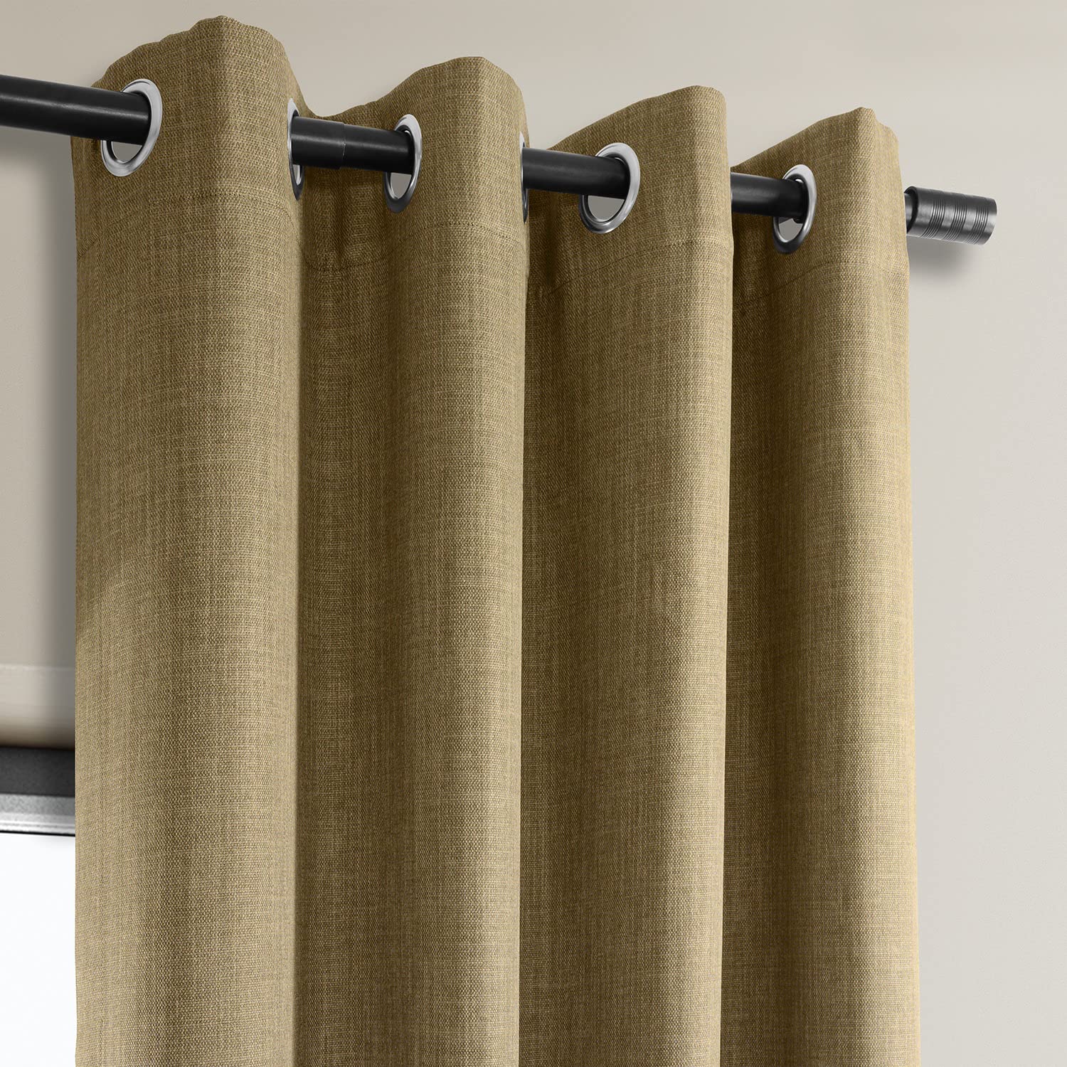 HPD Half Price Drapes Grommet Linen Curtains 96 Inches Long Room Darkening Curtains for Bedroom & Living Room (1 Panel) - Image 4